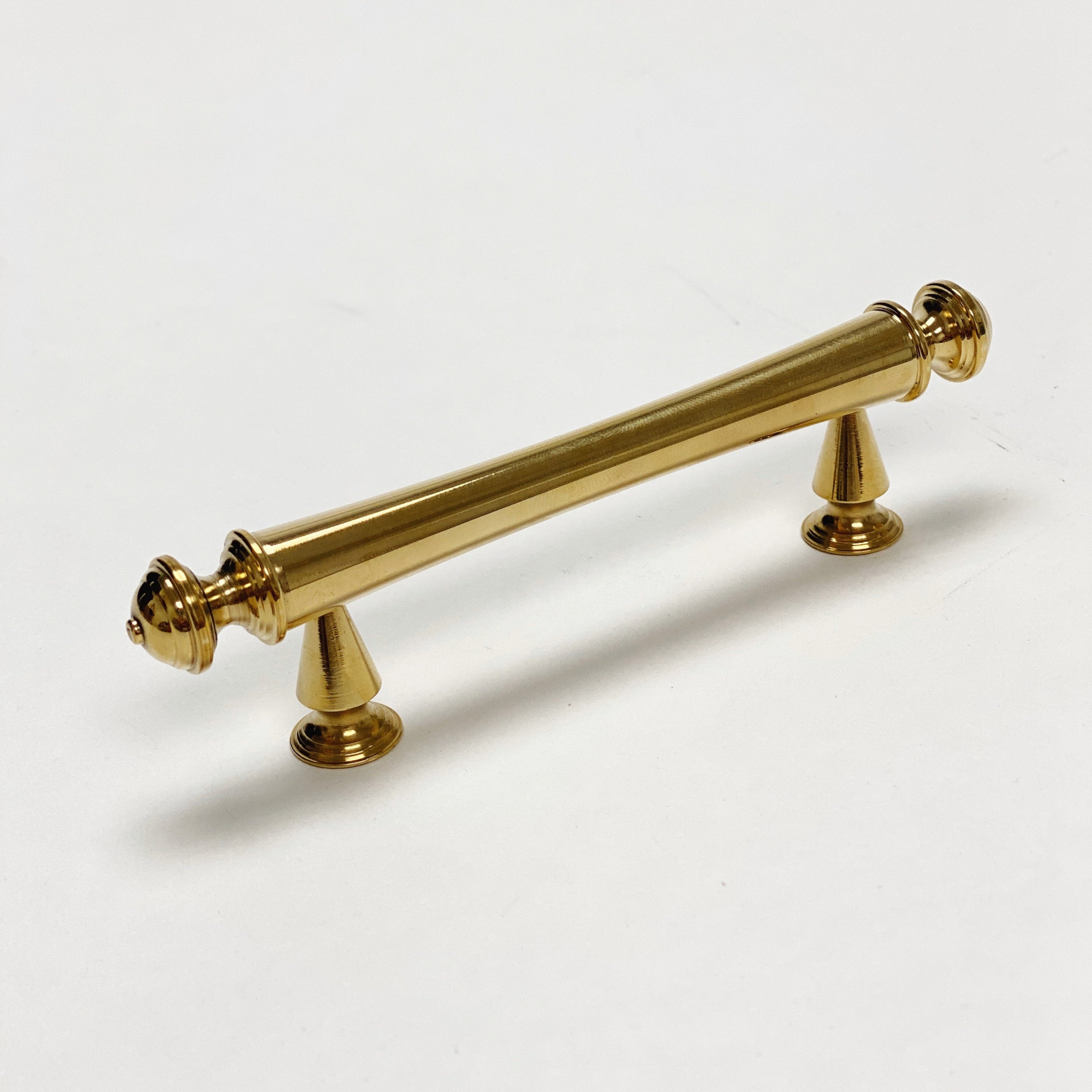 Unlacquered Brass "Emmeline" Cabinet Knobs and Drawer Pull