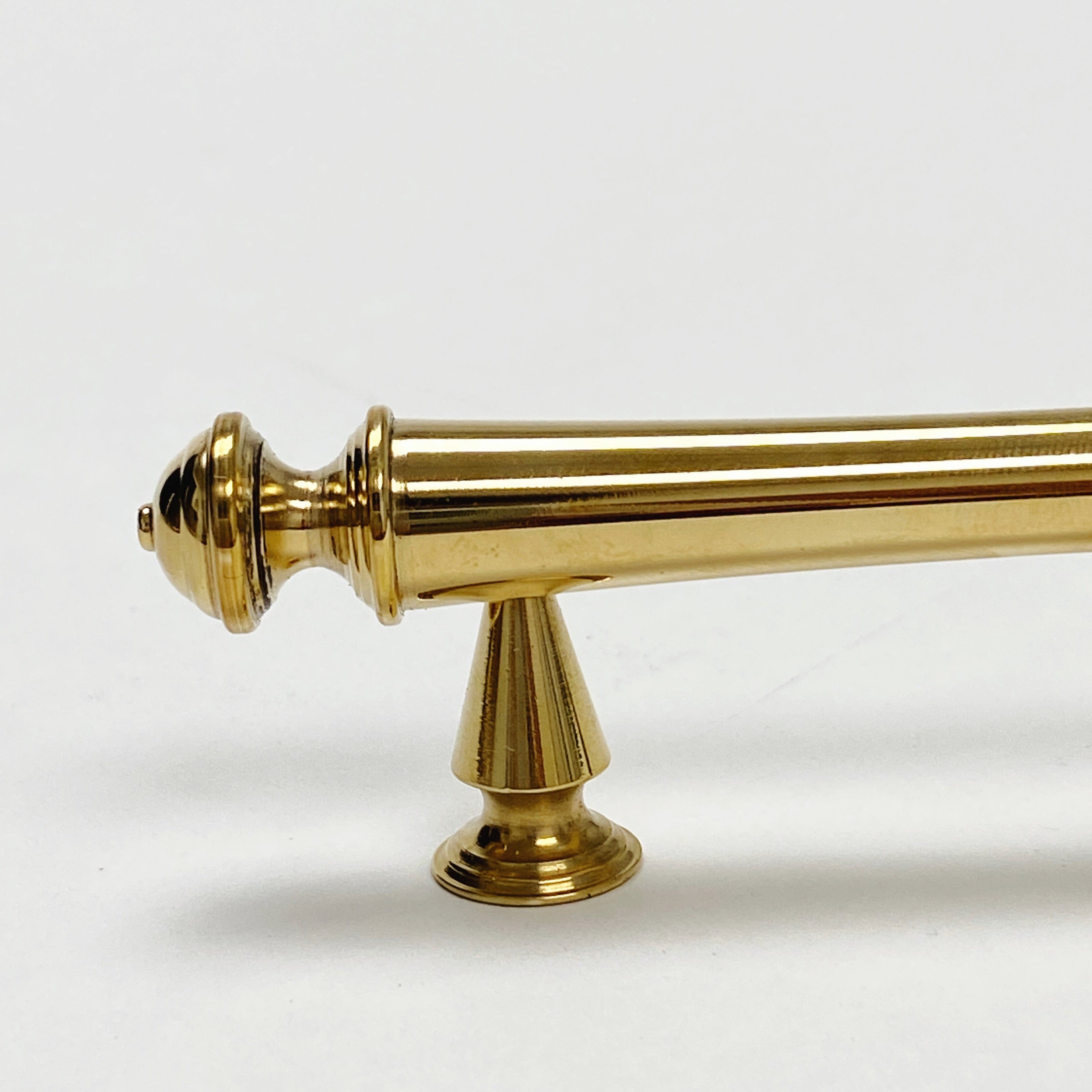Unlacquered Brass "Emmeline" Cabinet Knobs and Drawer Pull