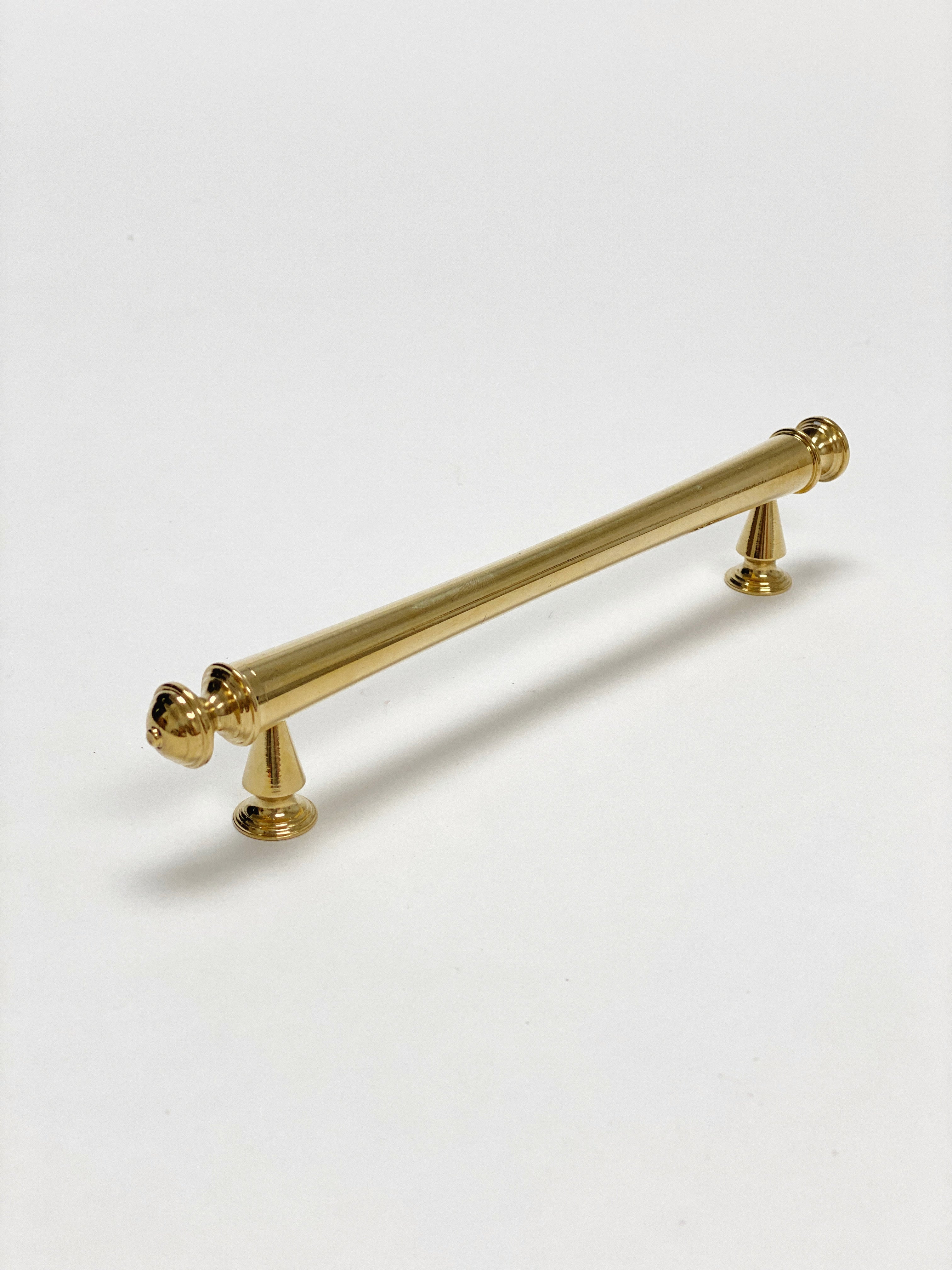 Unlacquered Brass "Emmeline" Cabinet Knobs and Drawer Pull