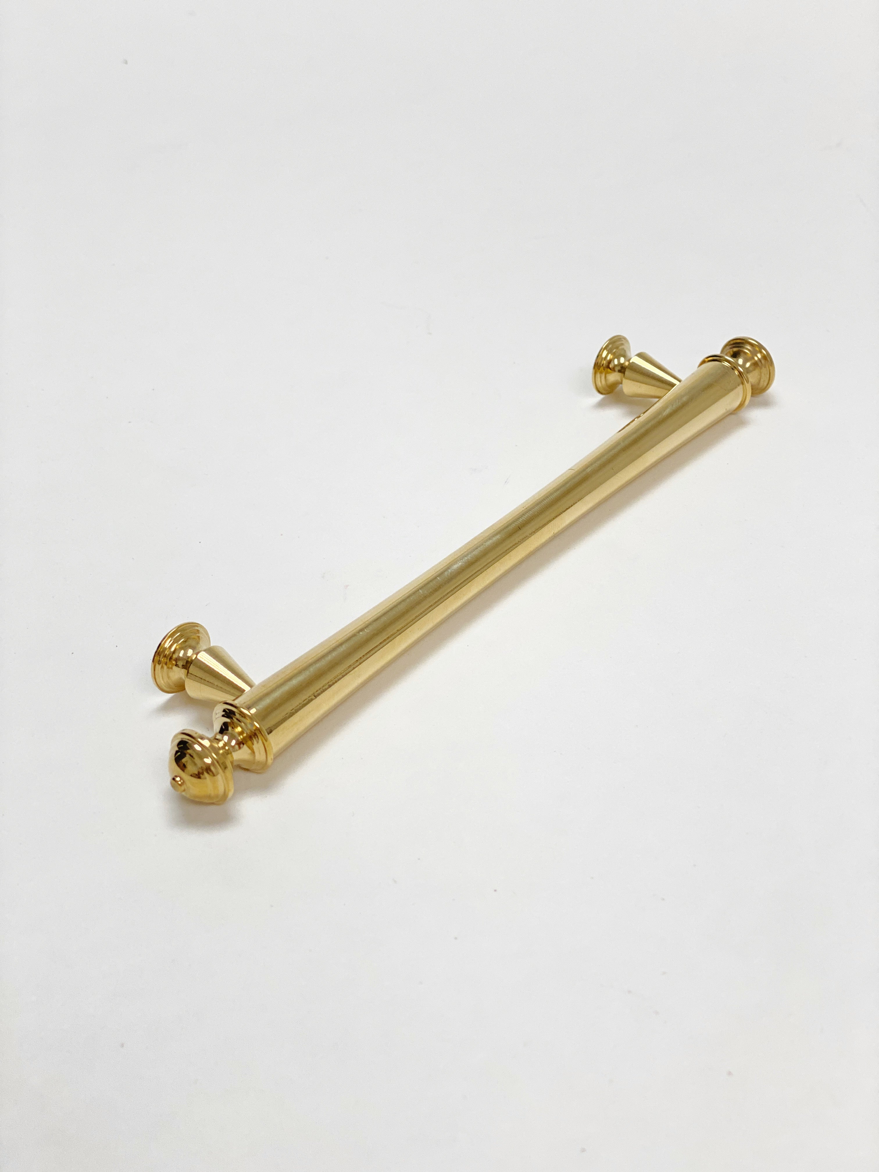 Unlacquered Brass "Emmeline" Cabinet Knobs and Drawer Pull