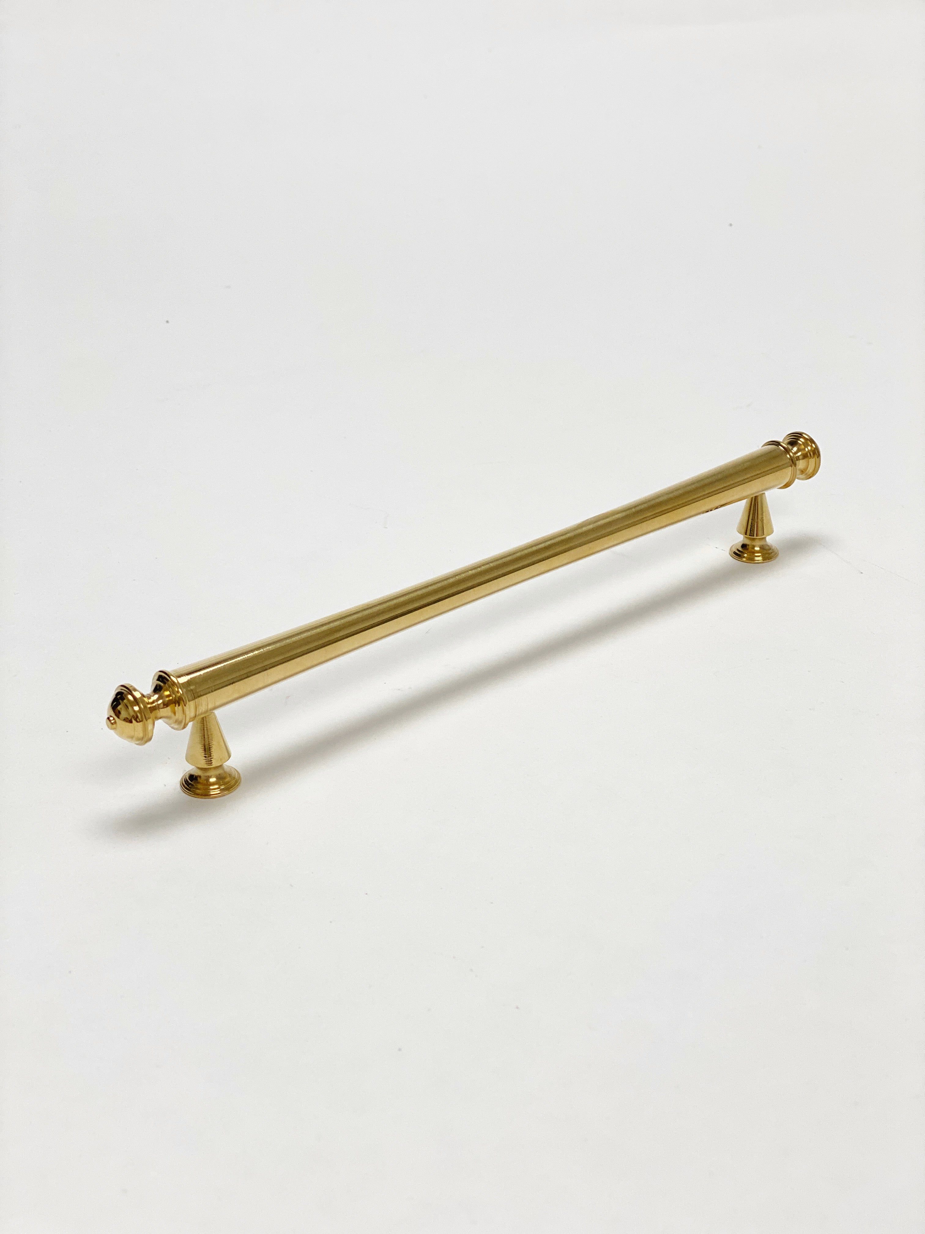 Unlacquered Brass "Emmeline" Cabinet Knobs and Drawer Pull