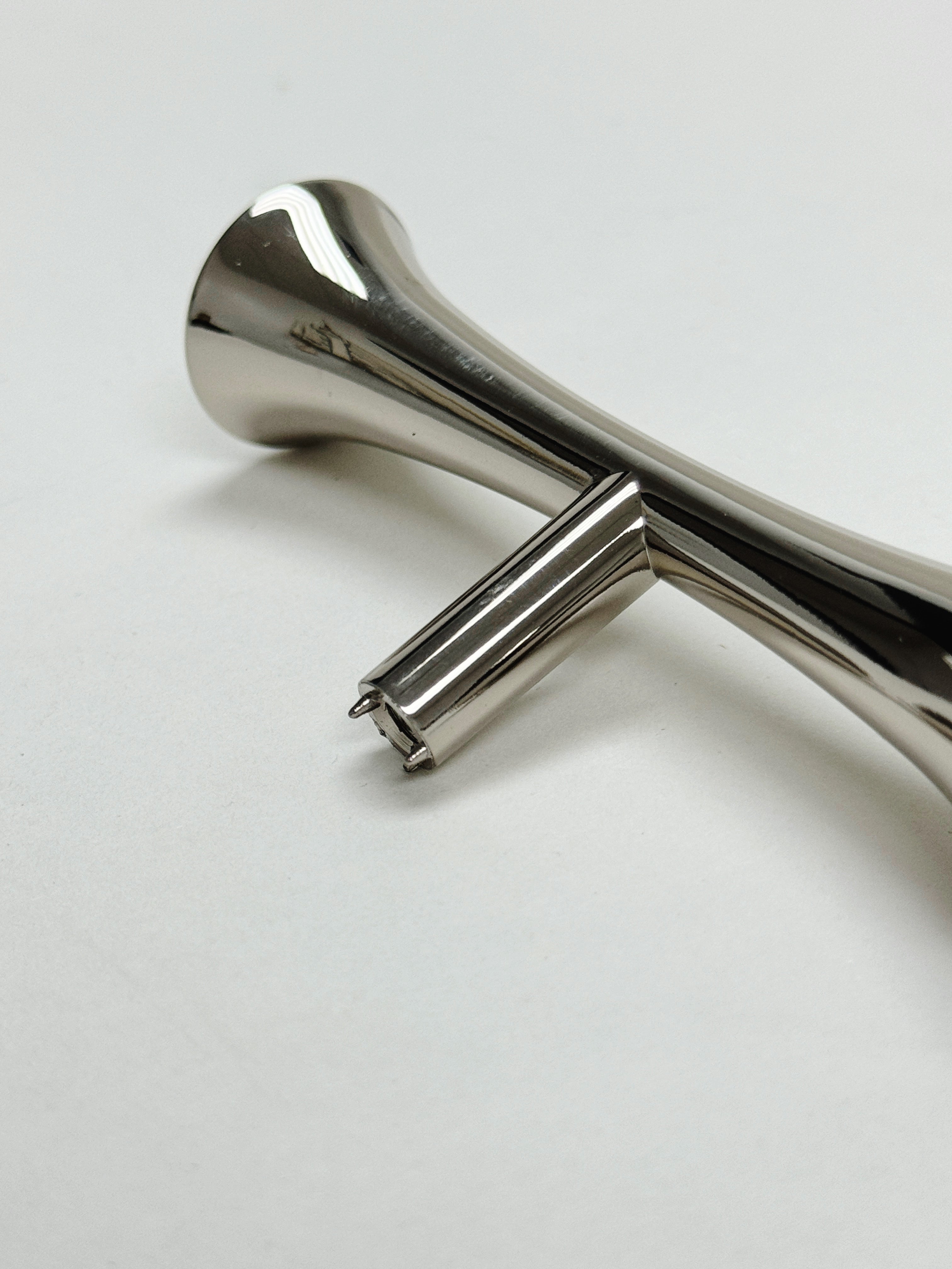 Hourglass "MCM 01" Polished Nickel Mid-Century Cabinet Pull - Industry Hardware