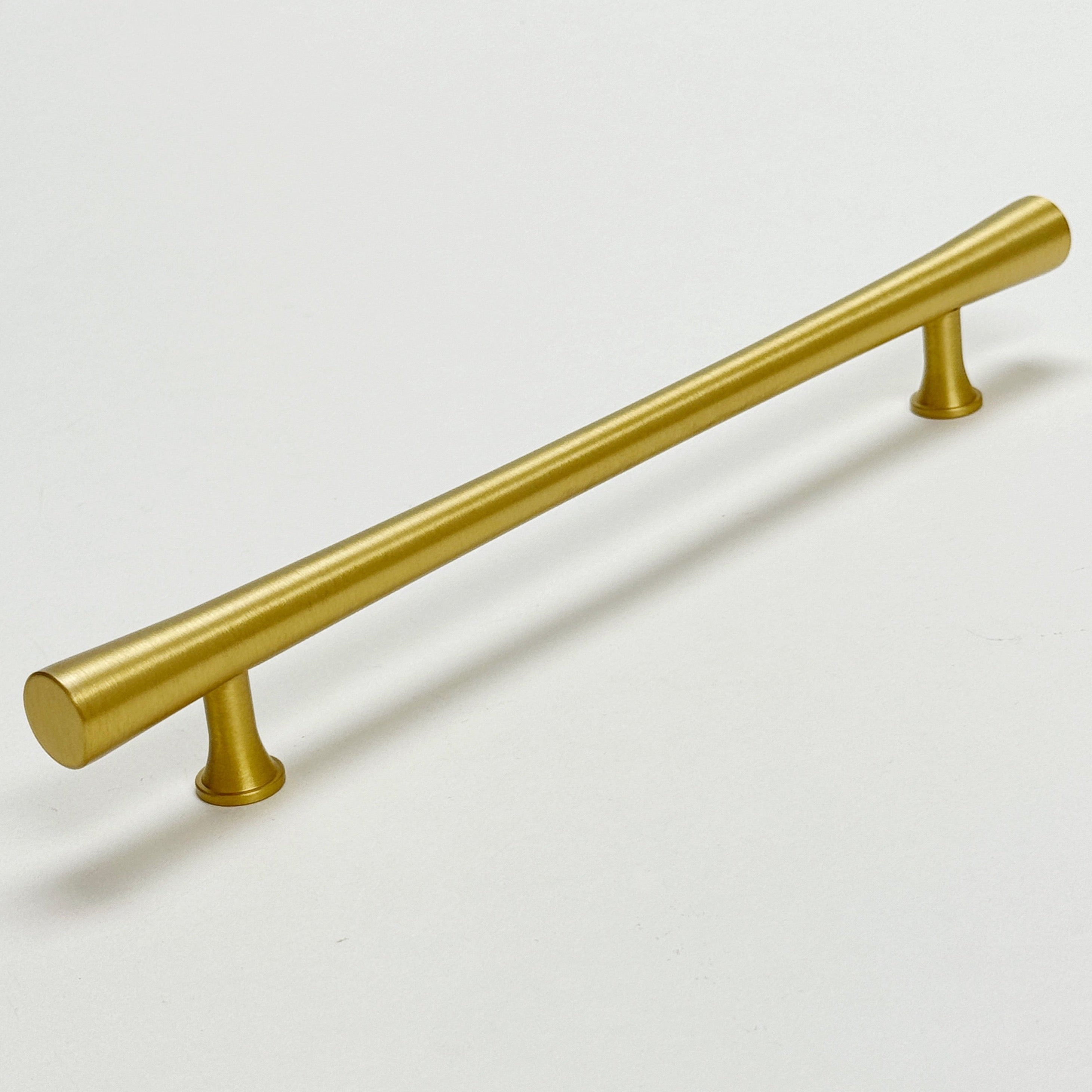 Satin Brass Cabinet Hardware "Collin" Drawer Pulls and Cabinet Knobs - Forge Hardware Studio