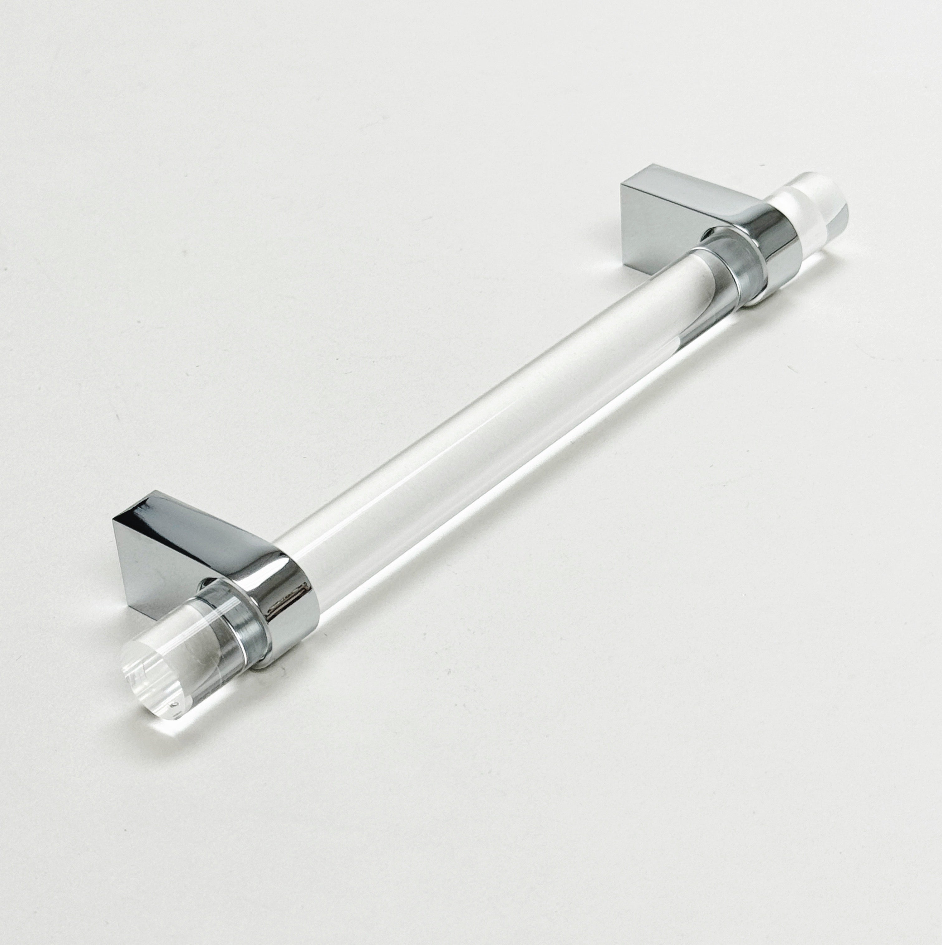Lucite "June" Polished Chrome Drawer Pulls and Knobs - Industry Hardware