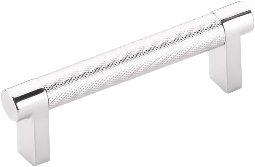 Knurled "U-Shaped" Polished Chrome Cabinet Knobs and Drawer Pulls - Forge Hardware Studio