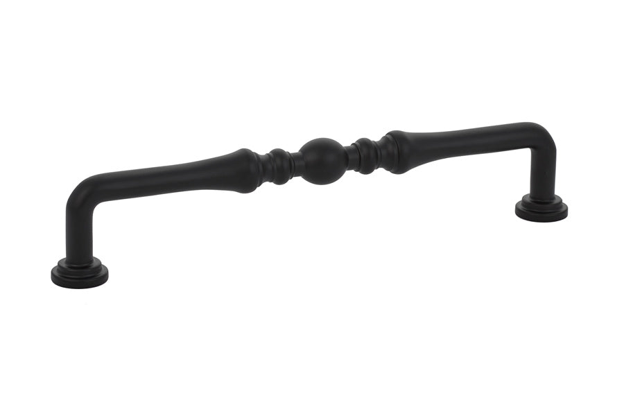 Matte Black "Heritage" Cabinet Drawer Pulls - Kitchen Drawer Handles - Forge Hardware Studio