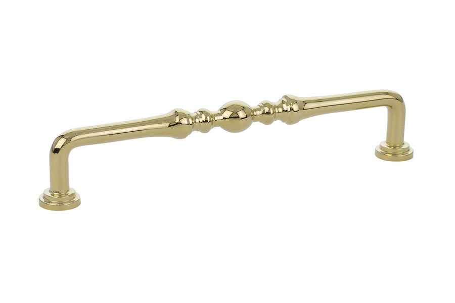 Unlacquered Brass "Heritage" Cabinet Drawer Pull - Forge Hardware Studio