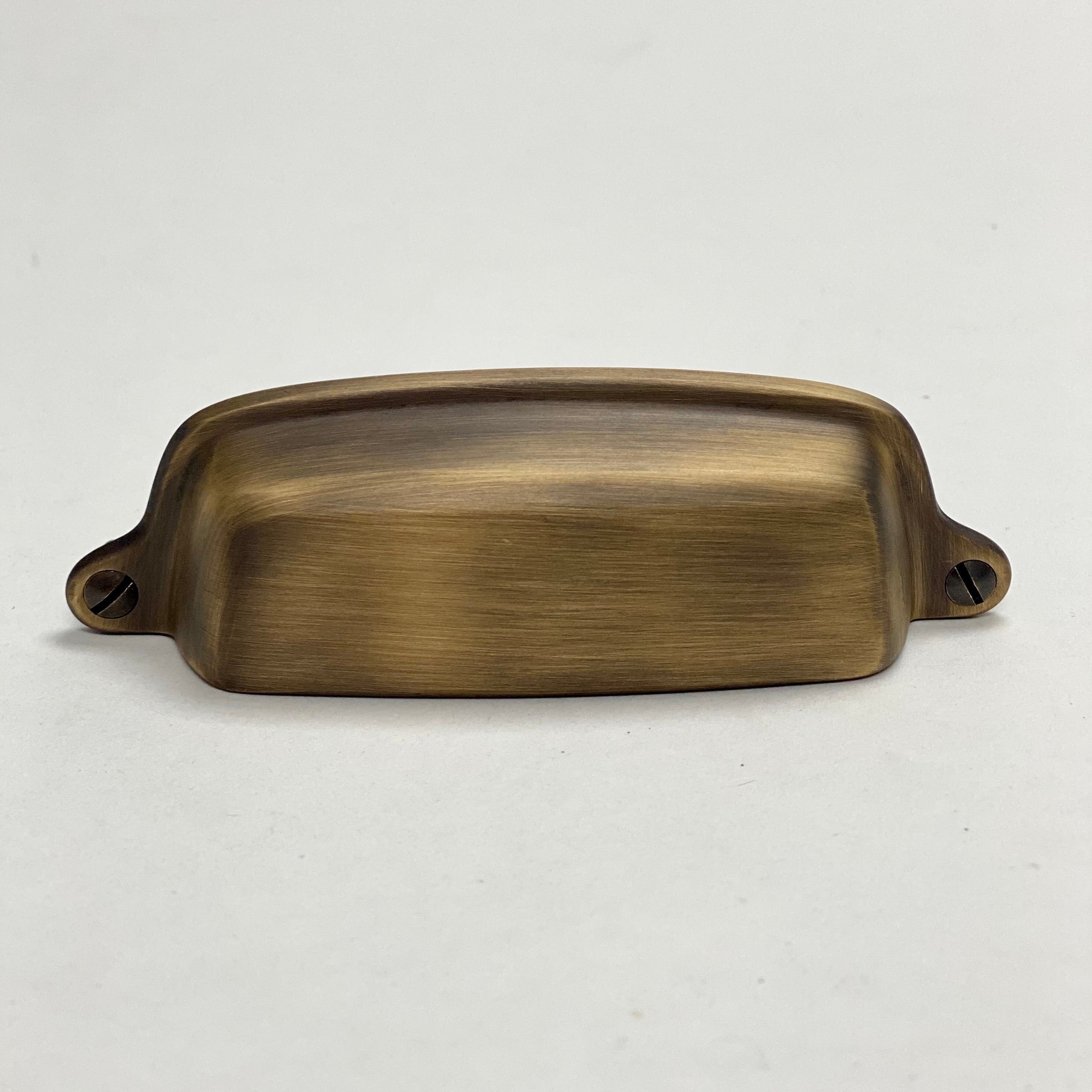 Antique Brass "Eloise" Cabinet Cup Drawer Pull - Kitchen Drawer Handle