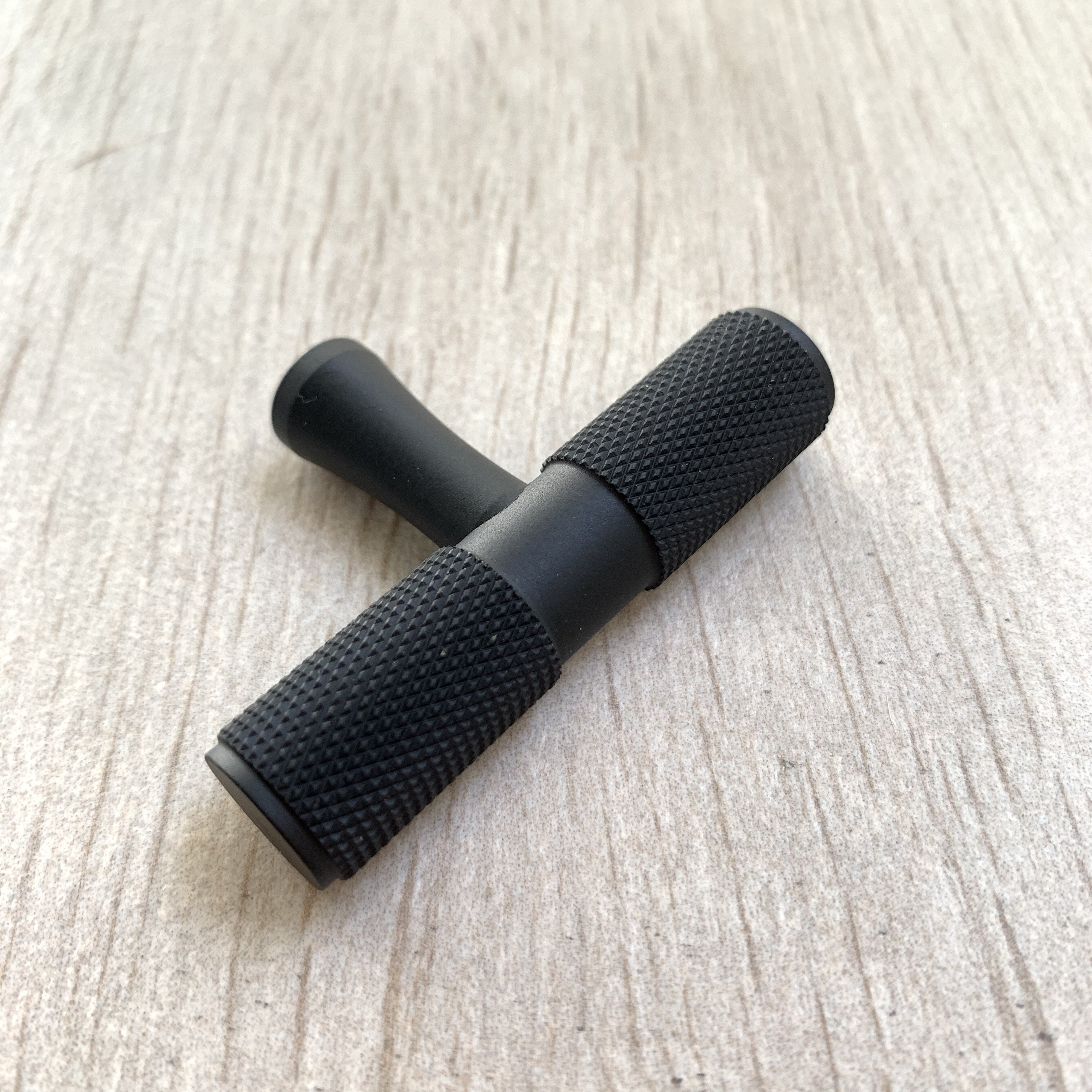 Knurled Matte Black Solid "Texture" Drawer Pulls and Knobs | Pulls