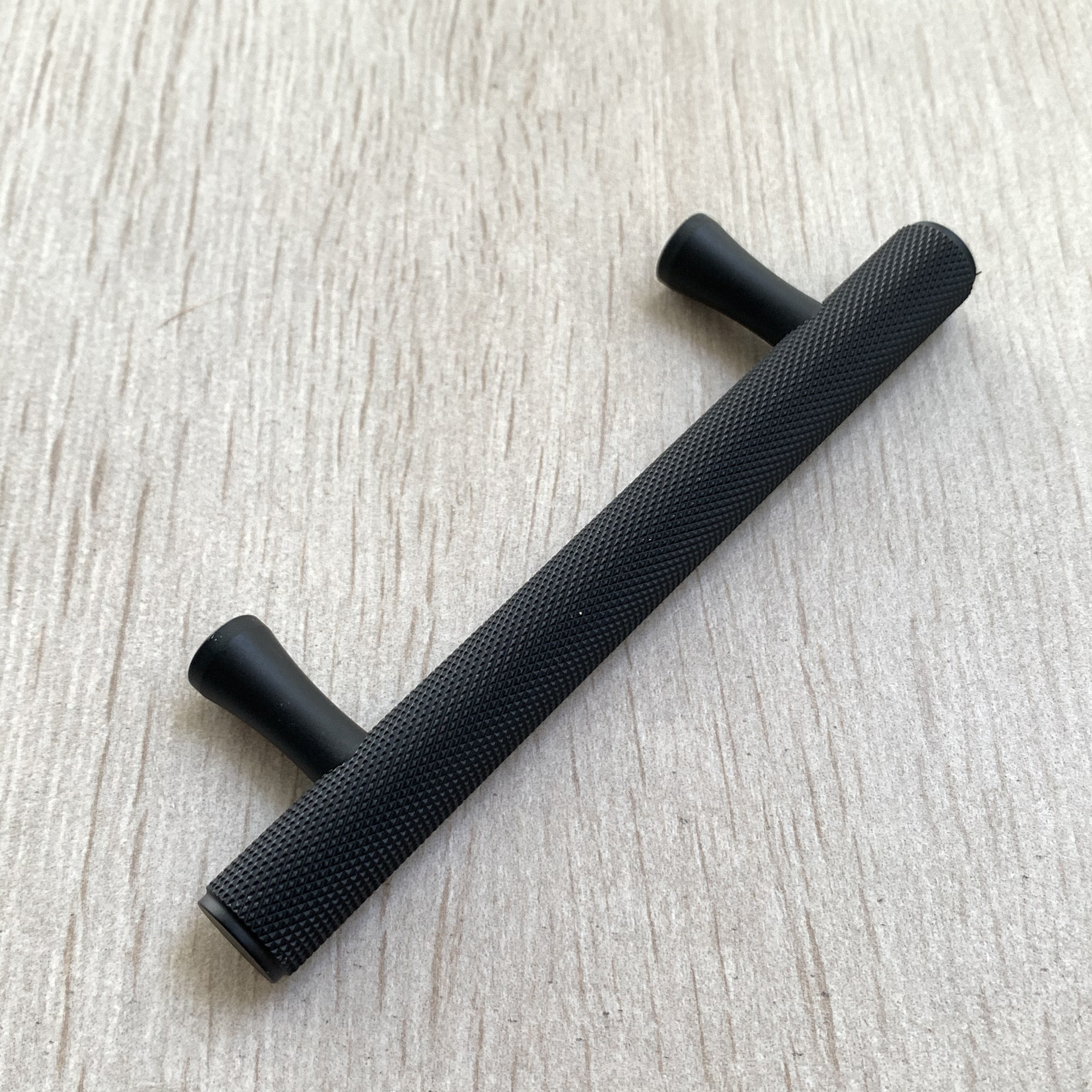 Knurled Matte Black Solid "Texture" Drawer Pulls and Knobs | Pulls