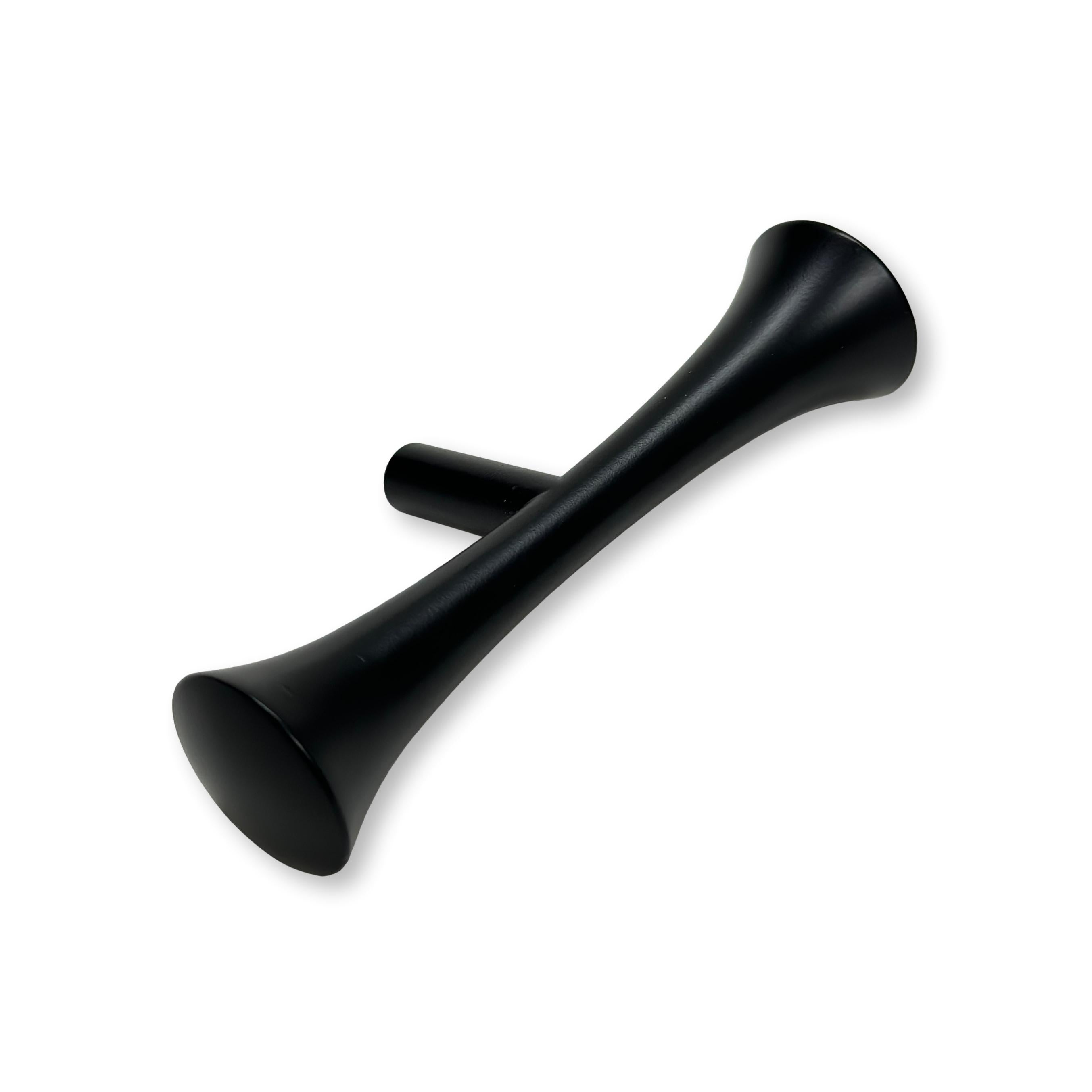 Hourglass Drawer Pull "MCM 01" Matte Black Mid-Century Cabinet Knob - Industry Hardware