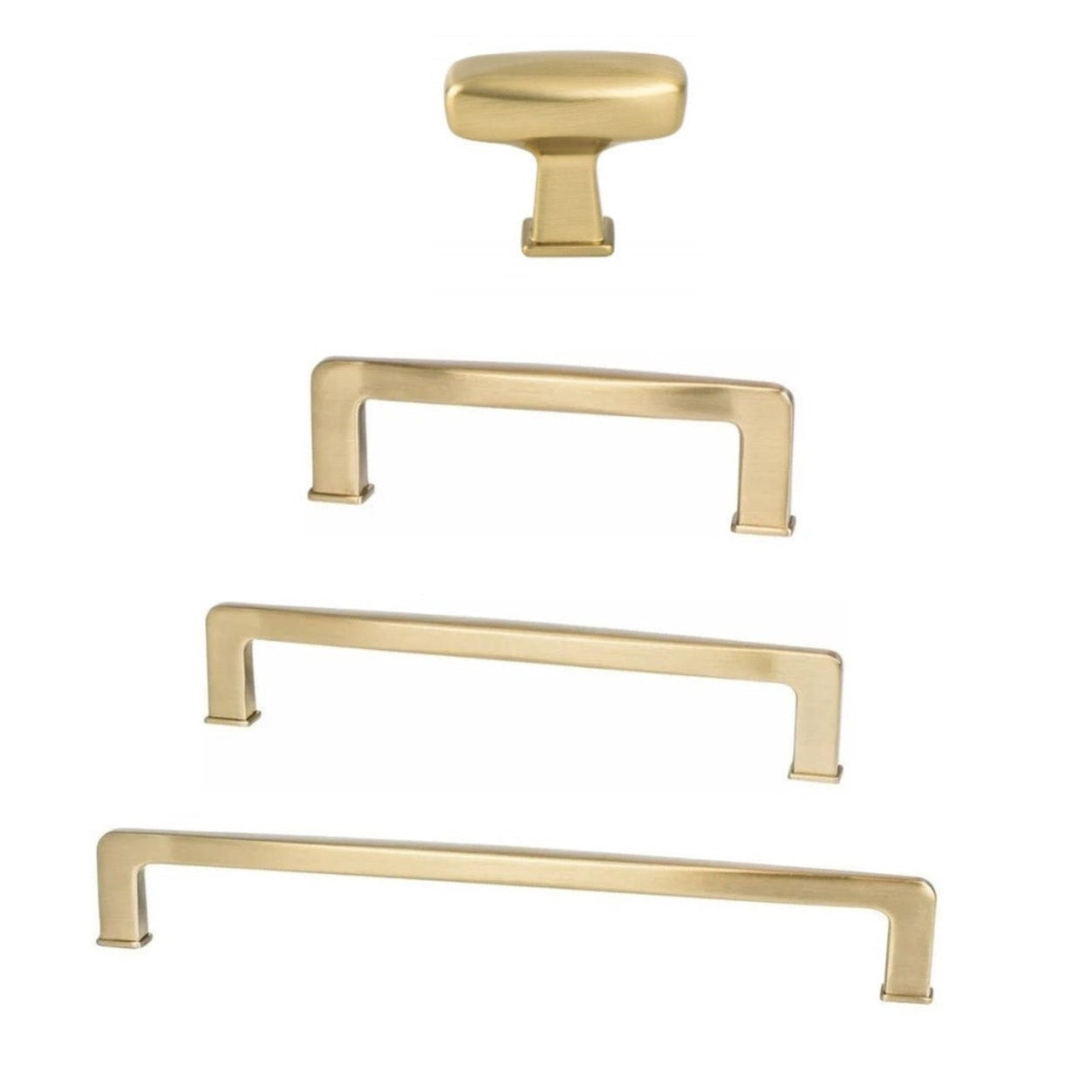 Kelly No.1 Brass Cabinet Knobs and Drawer Pulls - Forge Hardware Studio