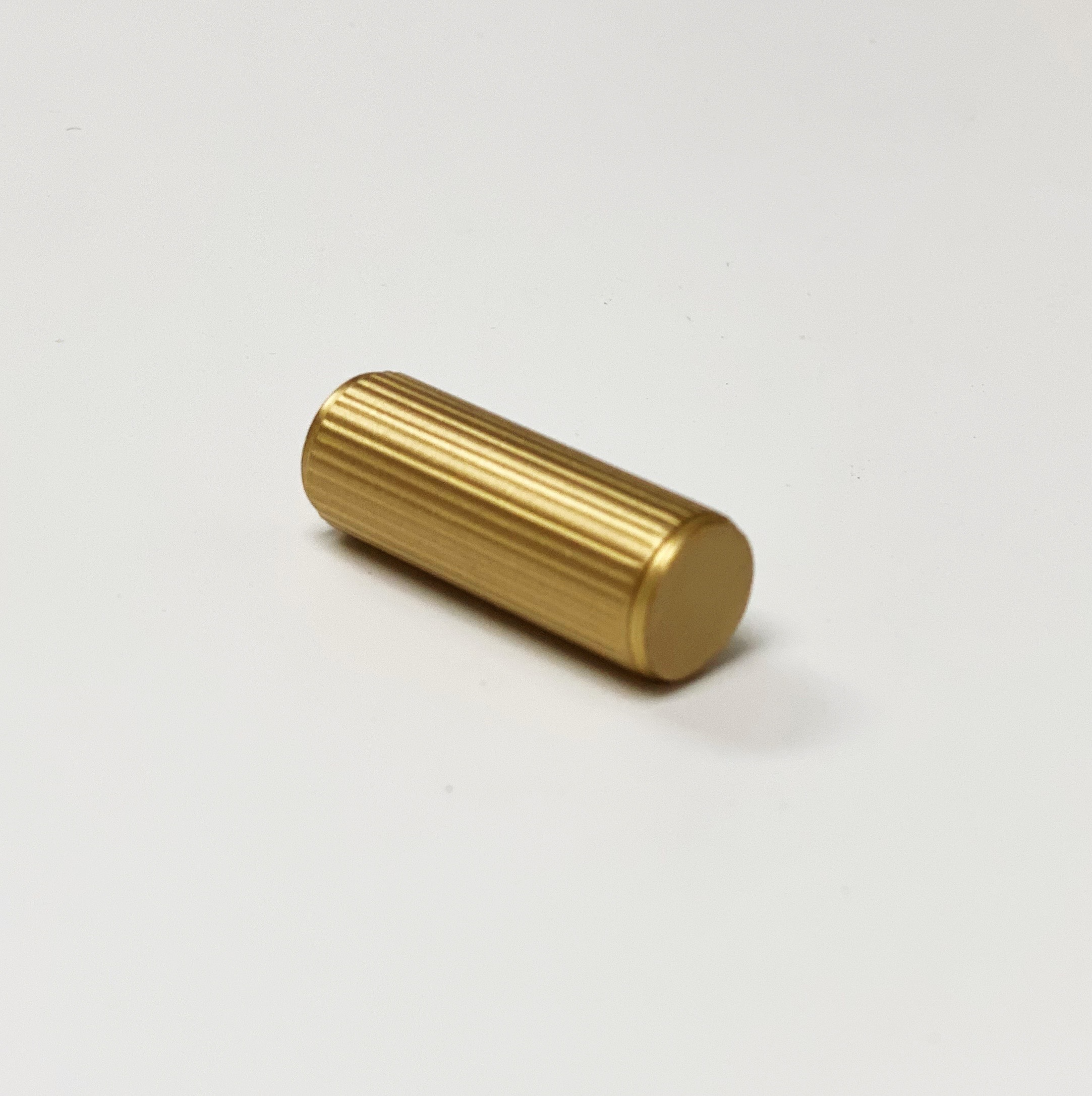 Brass Solid "Texture Lines" Knurled Drawer Pulls and Knobs in Satin Brass | Pulls