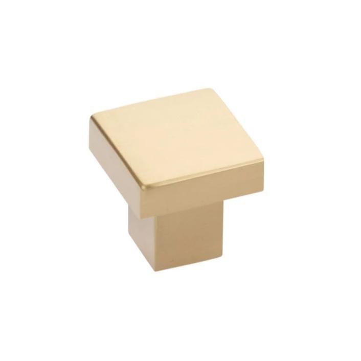 Modern Rectangular Hunter Finger Pull in Satin Brass