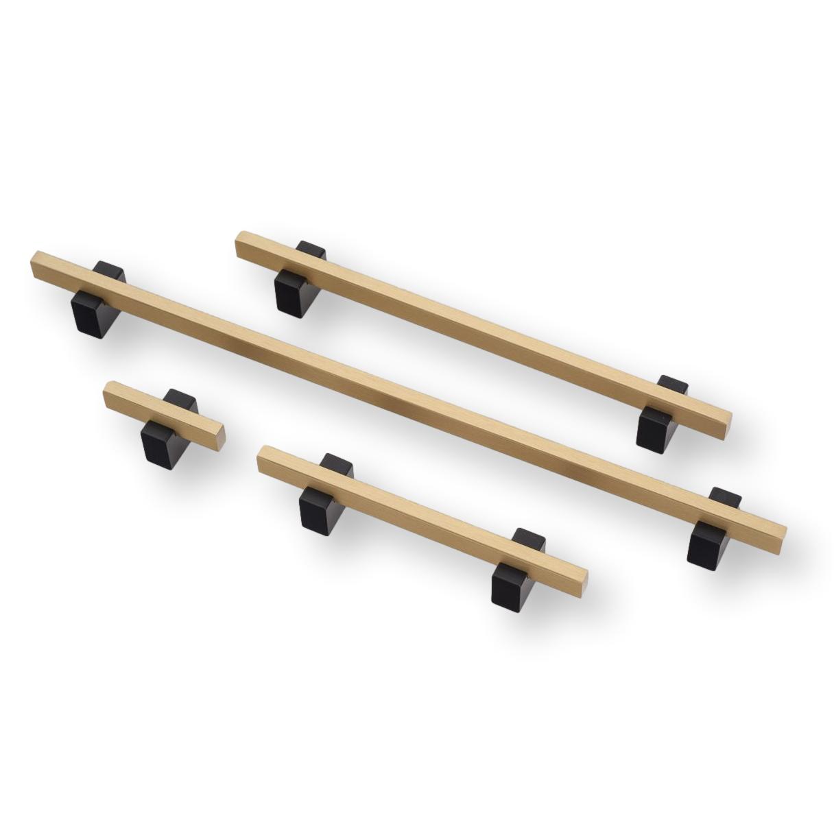 Lew's Two Tone Series Knobs and Handles Black and Brass
