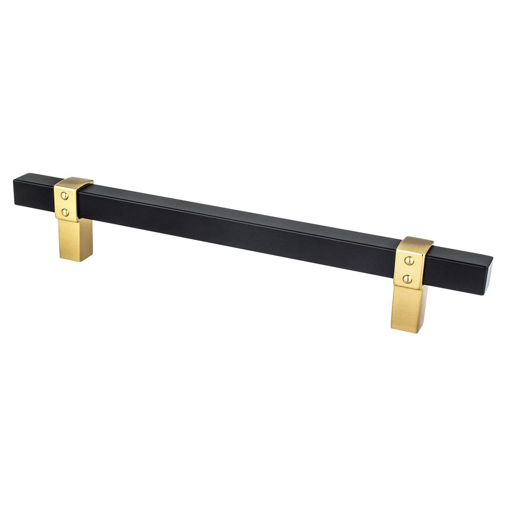 Brushed Gold and Black "Rio" Dual-Finish Cabinet Knob and Drawer Pulls - Forge Hardware Studio