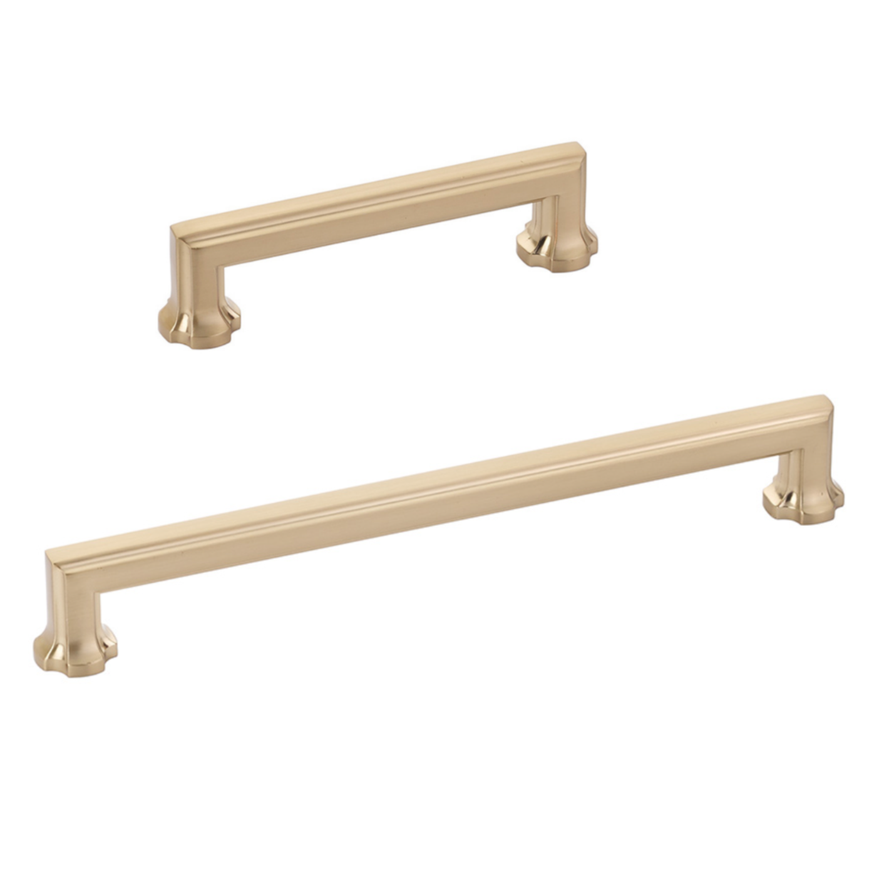 Regal Transitional Satin Brass Drawer Pull - Brass Cabinet Hardware 