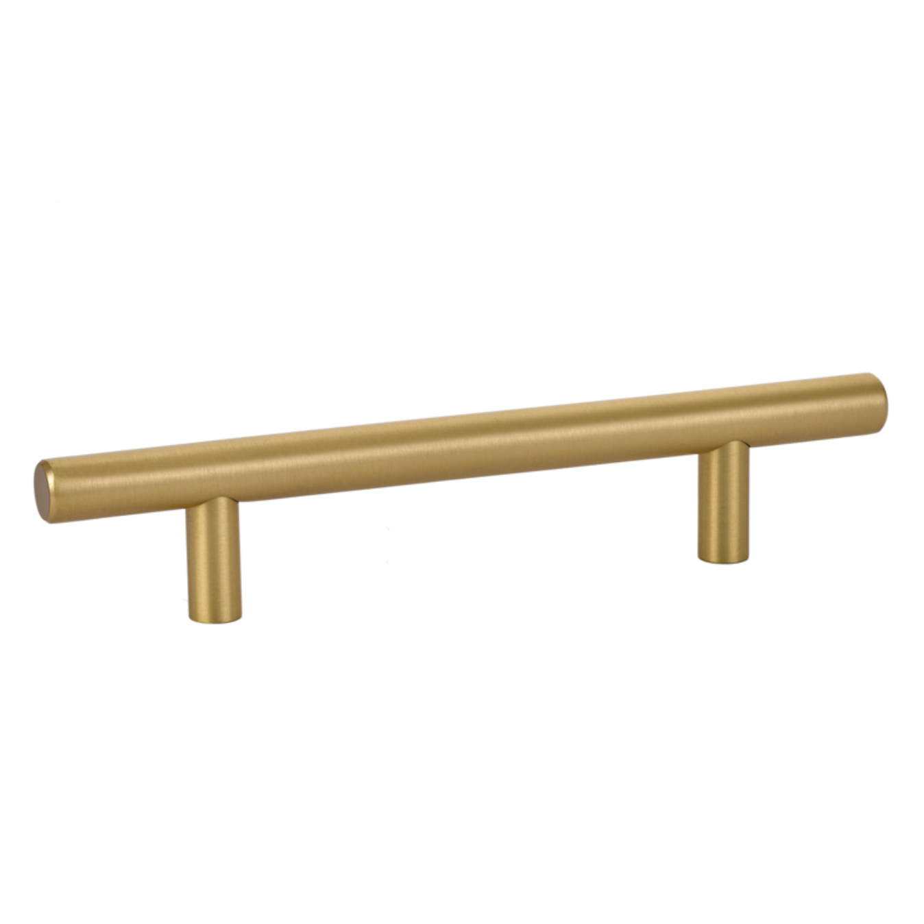 T-Bar "European" Satin Brass Cabinet Knobs and Pulls - Industry Hardware