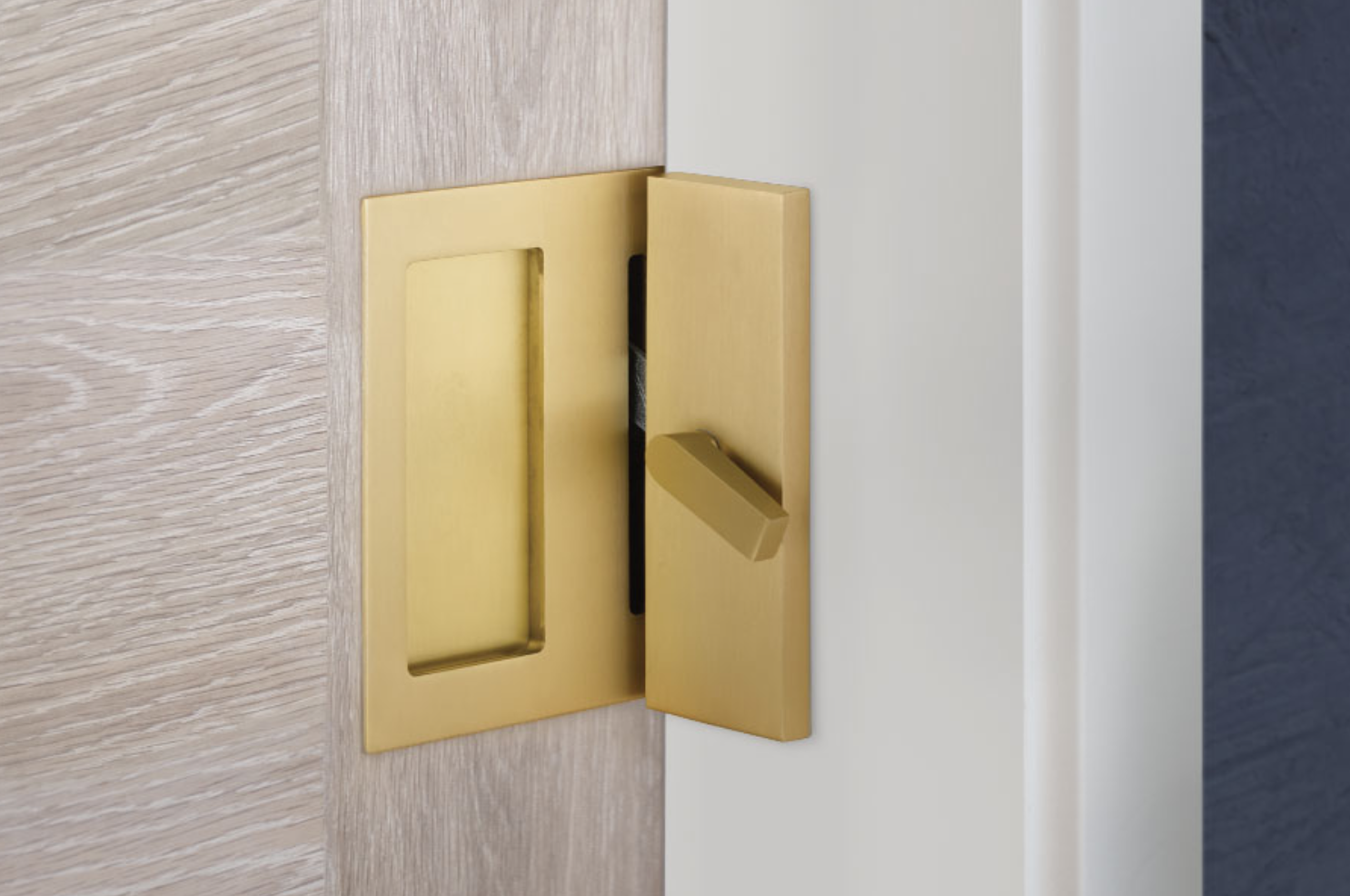 Modern Barn Door Privacy Lock and Flush Pull-Hardware for Interior Doors | Pulls