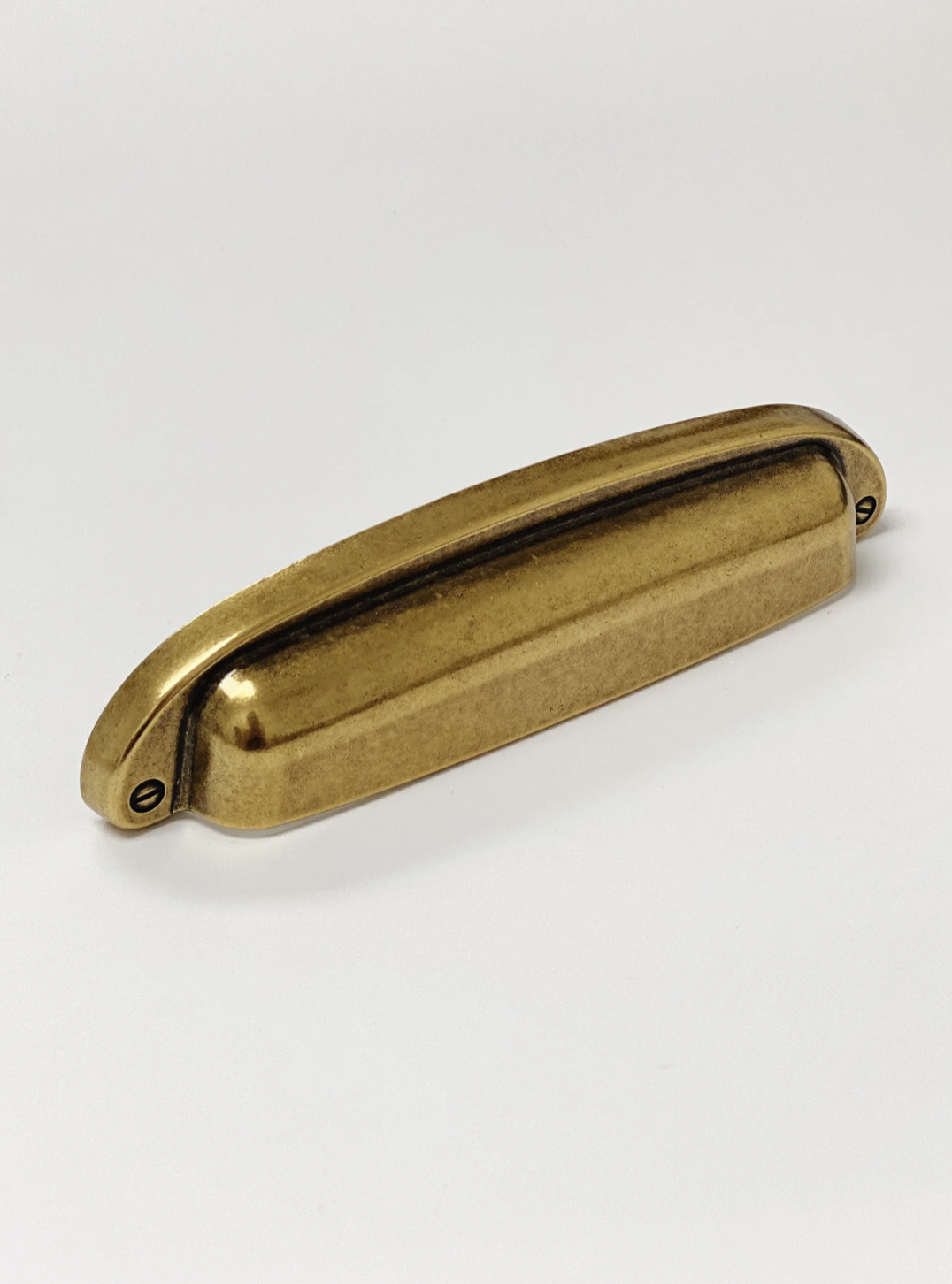 Drawer Cup Pull "Capri" in Antique Brass - Brass Cabinet Hardware | Pulls