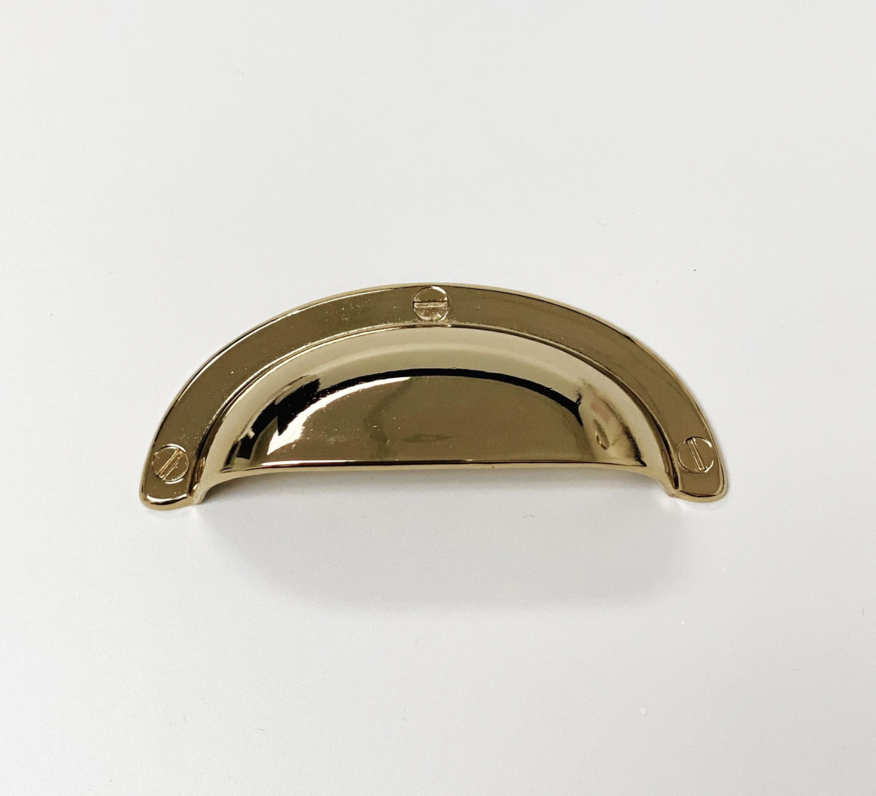 Polished Light Gold "Capri" Cup Drawer Pull, Ring Pull or Round Cabinet Knob | Pulls