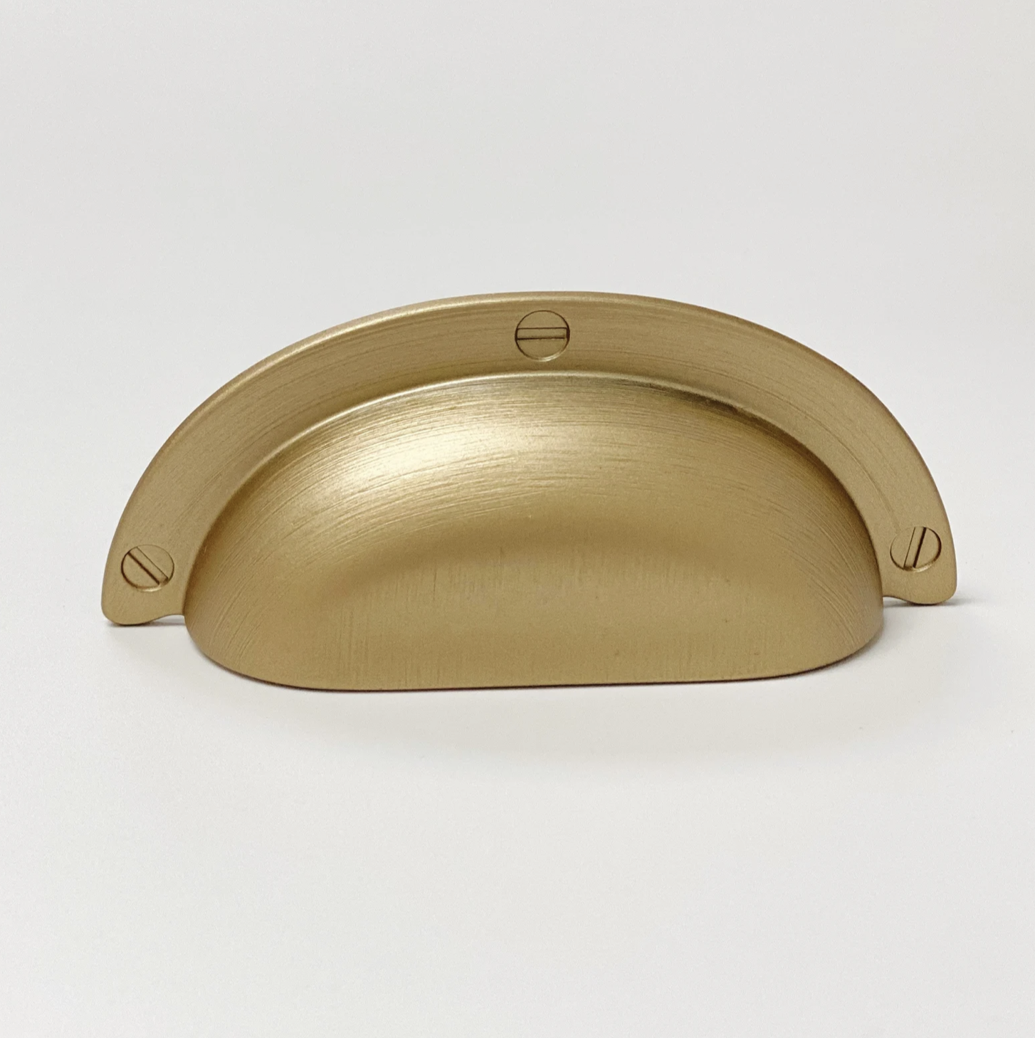 Brushed Gold "Capri" Cup Drawer Pull, Ring Pull or Round Cabinet Knob | Pulls