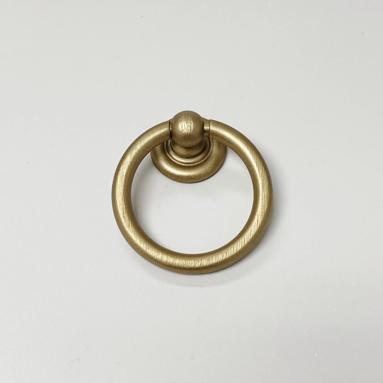Brushed Gold "Capri" Cup Drawer Pull, Ring Pull or Round Cabinet Knob | Pulls