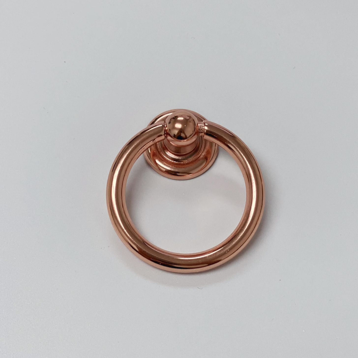 Polished Copper "Capri" Cup Drawer Pull, Ring Pull or Round Cabinet Knob | Pulls