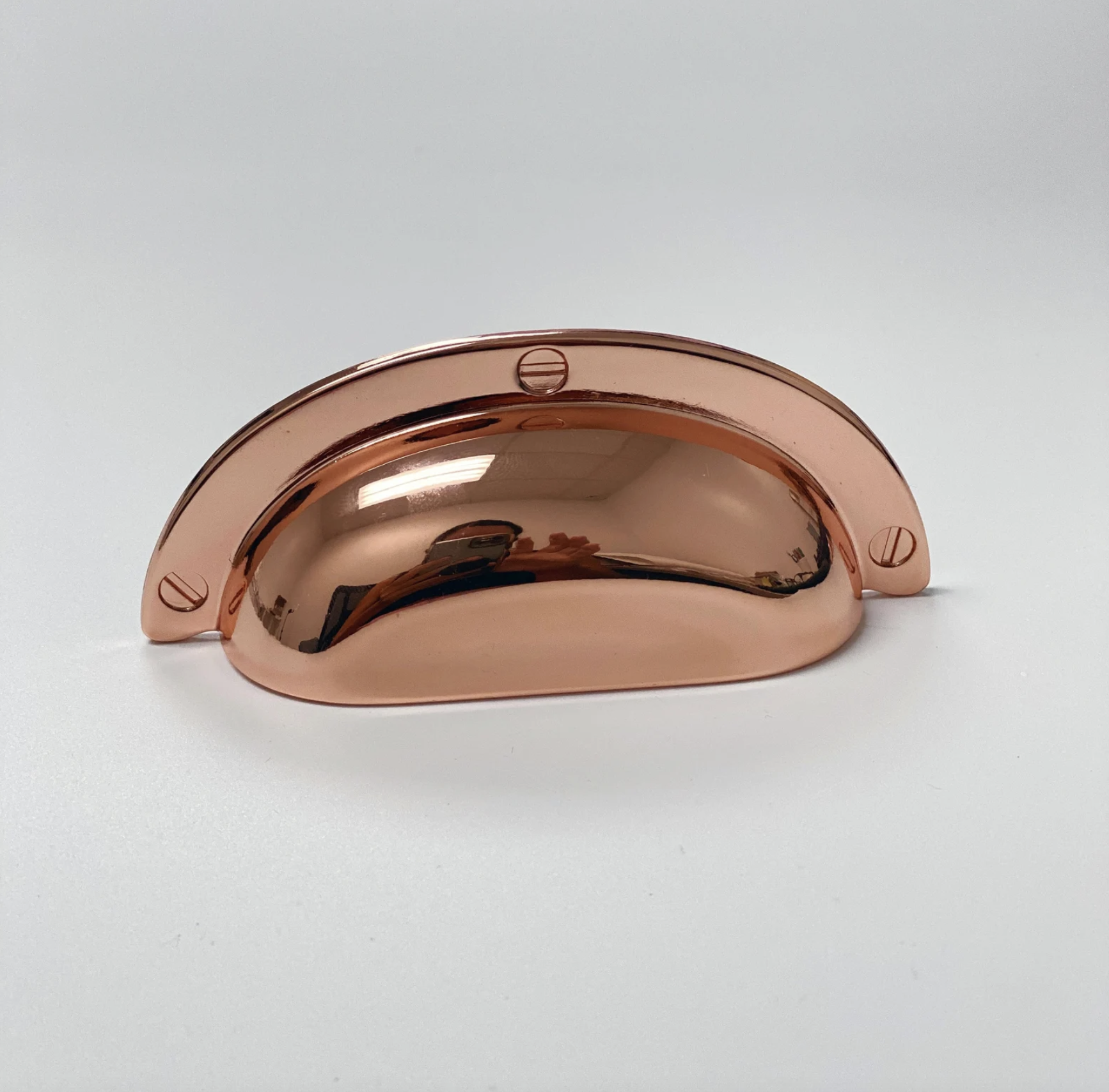 Polished Copper "Capri" Cup Drawer Pull, Ring Pull or Round Cabinet Knob | Pulls