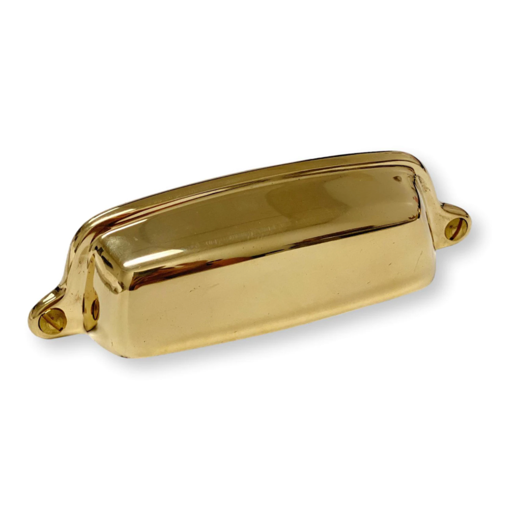 Unlacquered Brass "Eloise" Cabinet Cup Drawer Pull - Kitchen Drawer Handle | Pulls