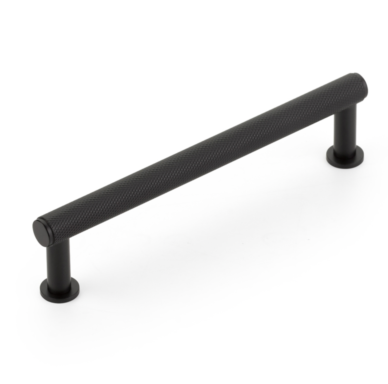 Matte Black "Maison" Knurled Drawer Pulls and Cabinet Knobs with Optional Backplate - Forge Hardware Studio