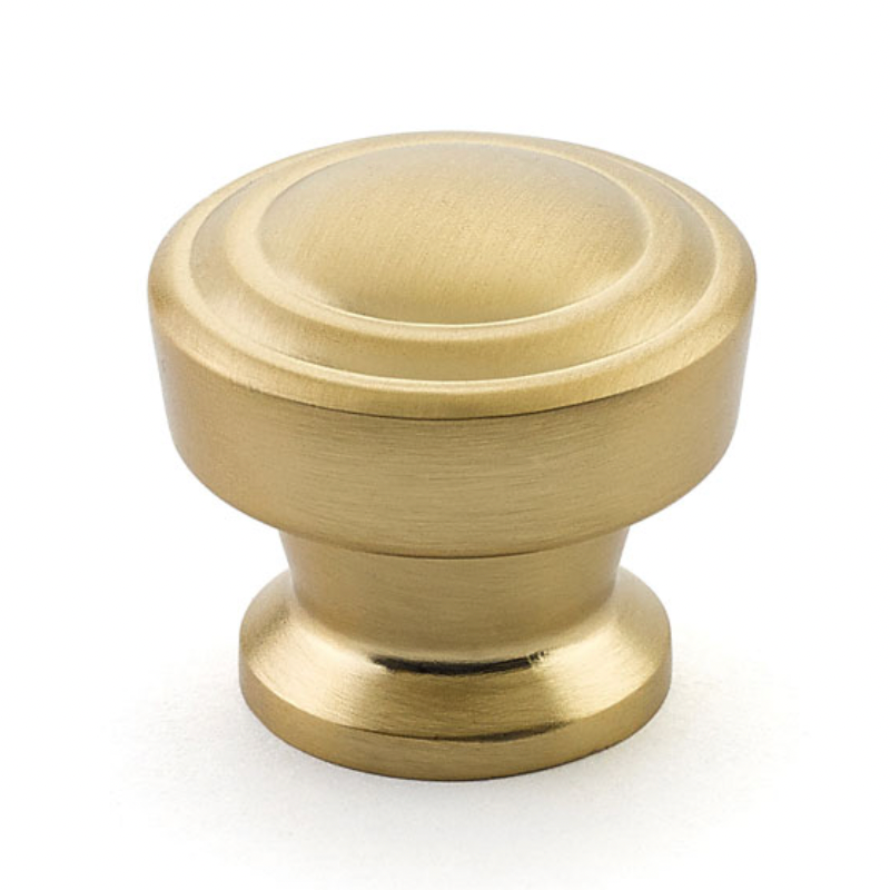 Satin Brass "Moderna" Cabinet Drawer Pulls and Cabinet Knobs - Forge Hardware Studio