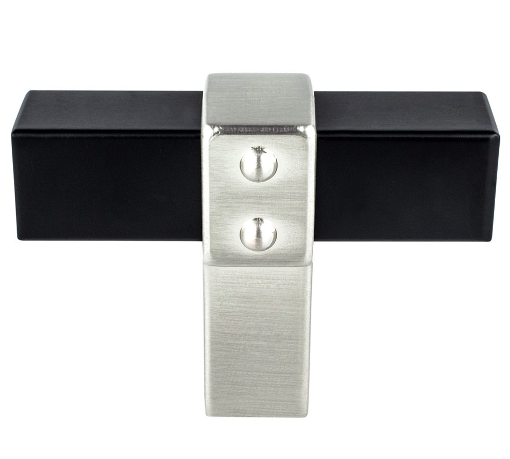 Brushed Nickel and Matte Black "Rio" Dual-Finish Cabinet Knob and Drawer Pulls - Industry Hardware