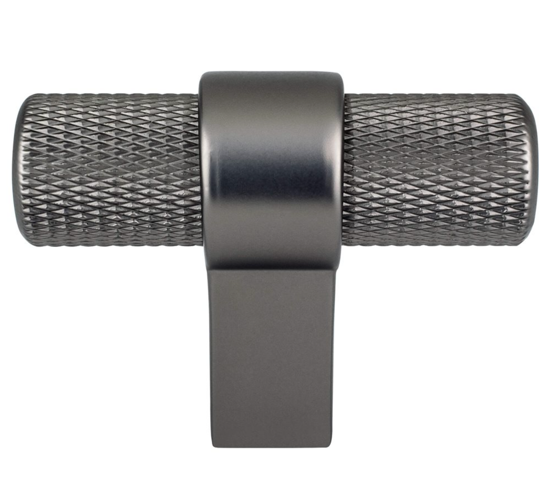 Knurled "Prelude" Ash Gray Cabinet Knobs and Drawer Pulls - Industry Hardware