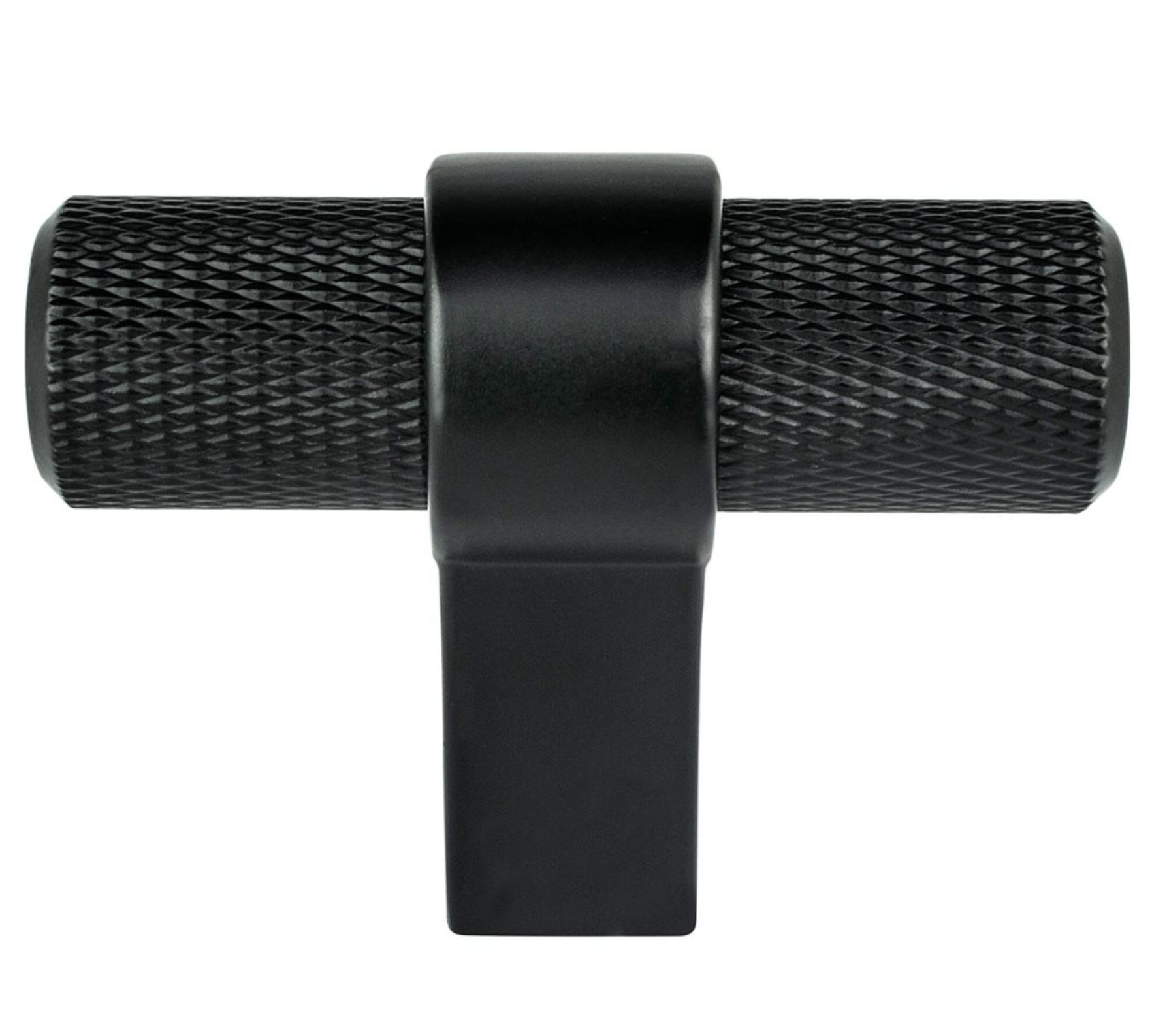 Knurled "Prelude" Matte Black Cabinet Knobs and Drawer Pulls - Industry Hardware