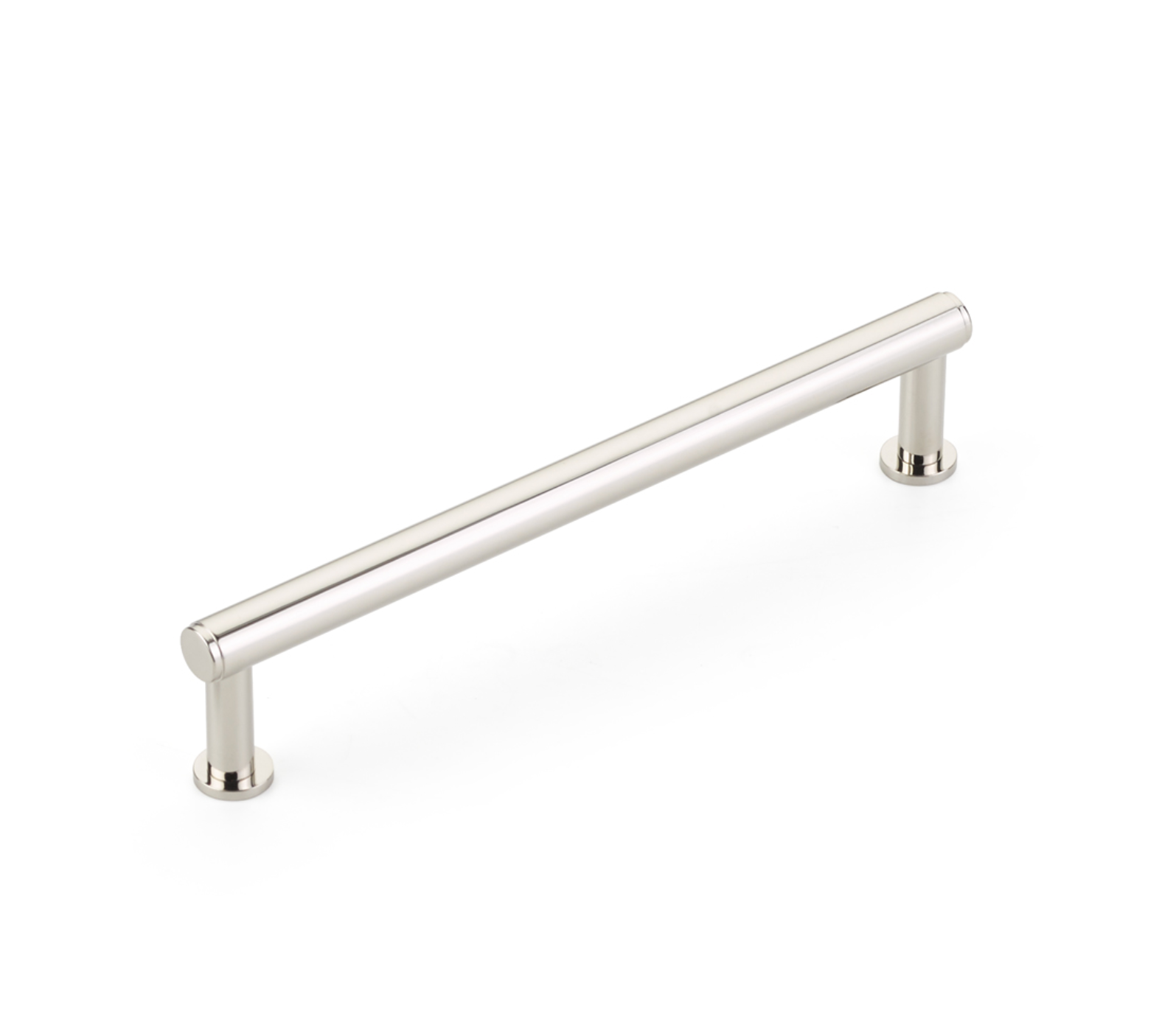 Polished Nickel "Maison No. 2" Smooth Drawer Pulls and Cabinet Knobs with Optional Backplate - Industry Hardware