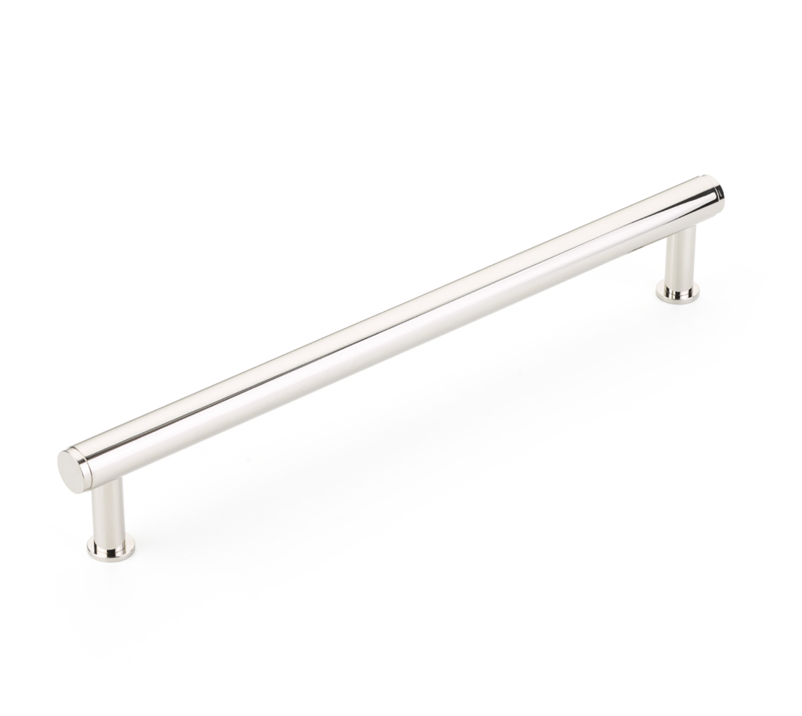 Polished Nickel "Maison No. 2" Smooth Drawer Pulls and Cabinet Knobs with Optional Backplate - Industry Hardware