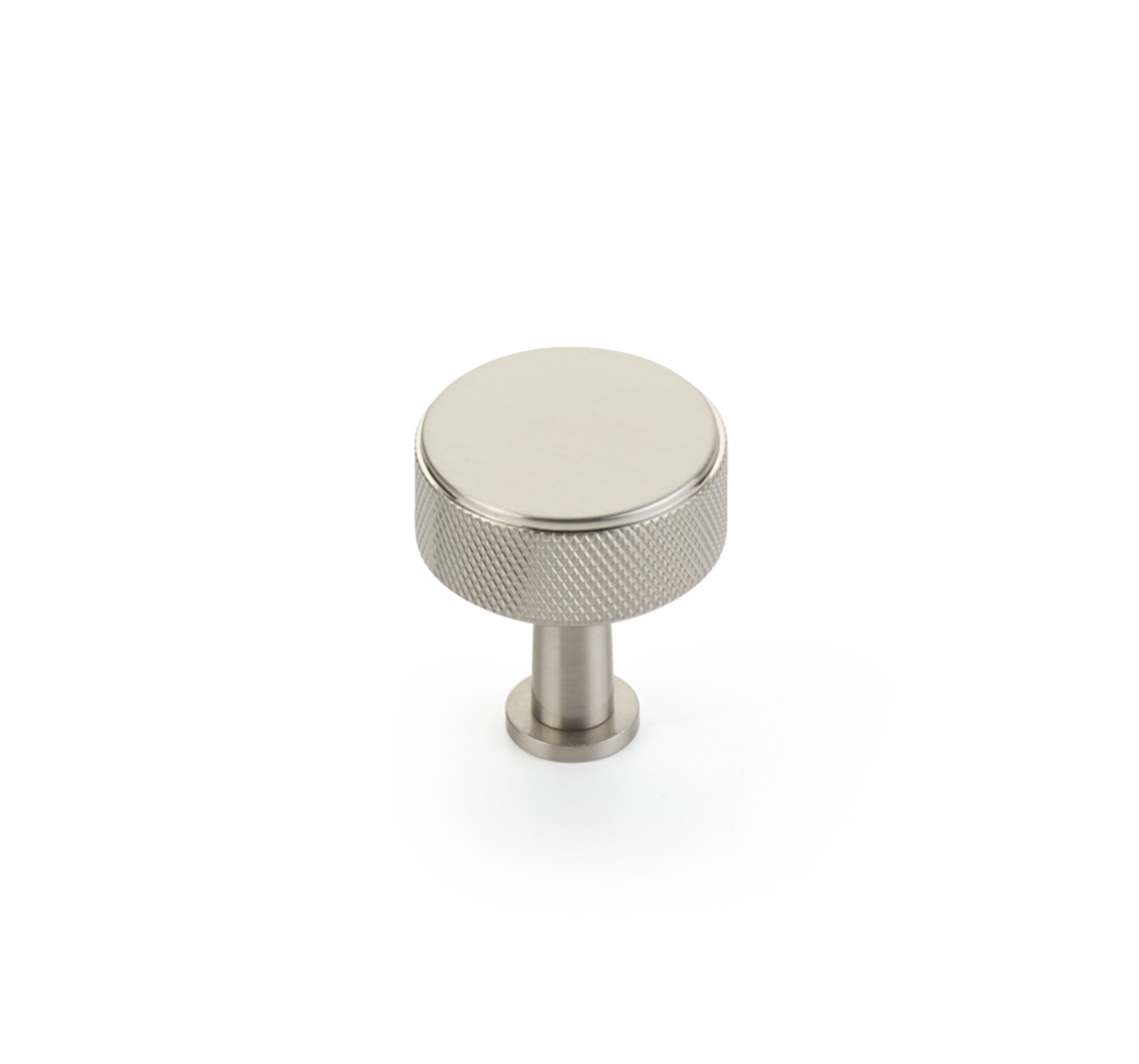 Brushed Nickel "Maison" Knurled Drawer Pulls and Cabinet Knobs with Optional Backplate - Industry Hardware