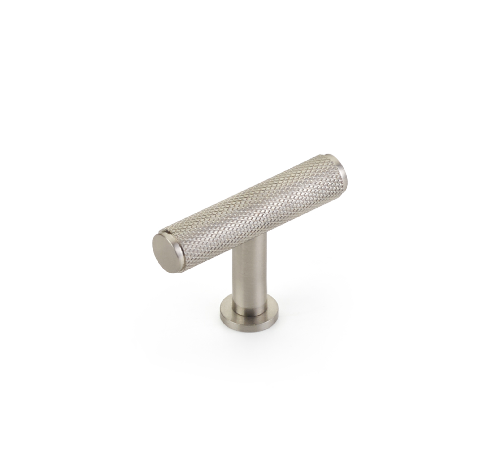 Brushed Nickel "Maison" Knurled Drawer Pulls and Cabinet Knobs with Optional Backplate - Industry Hardware