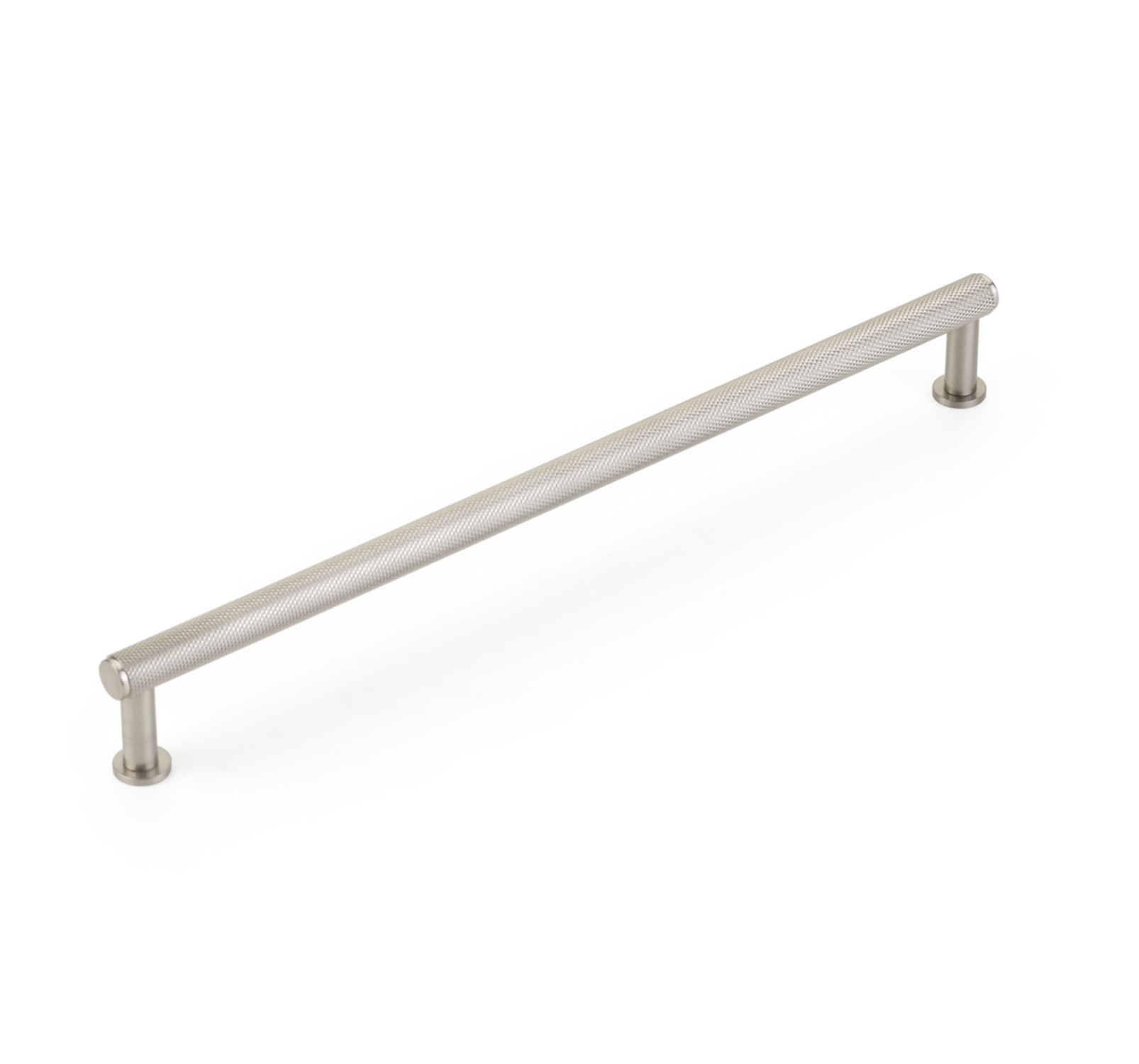 Brushed Nickel "Maison" Knurled Drawer Pulls and Cabinet Knobs with Optional Backplate - Industry Hardware