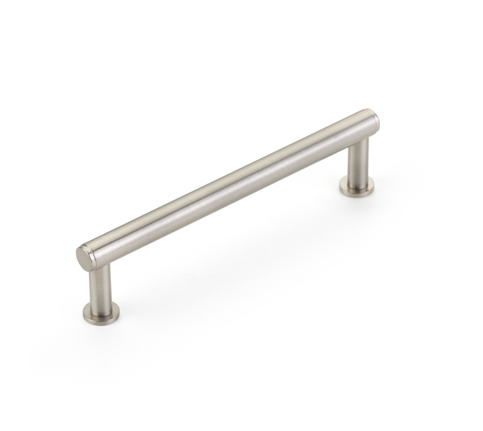 Brushed Nickel "Maison No. 2" Smooth Drawer Pulls and Cabinet Knobs with Optional Backplate - Industry Hardware