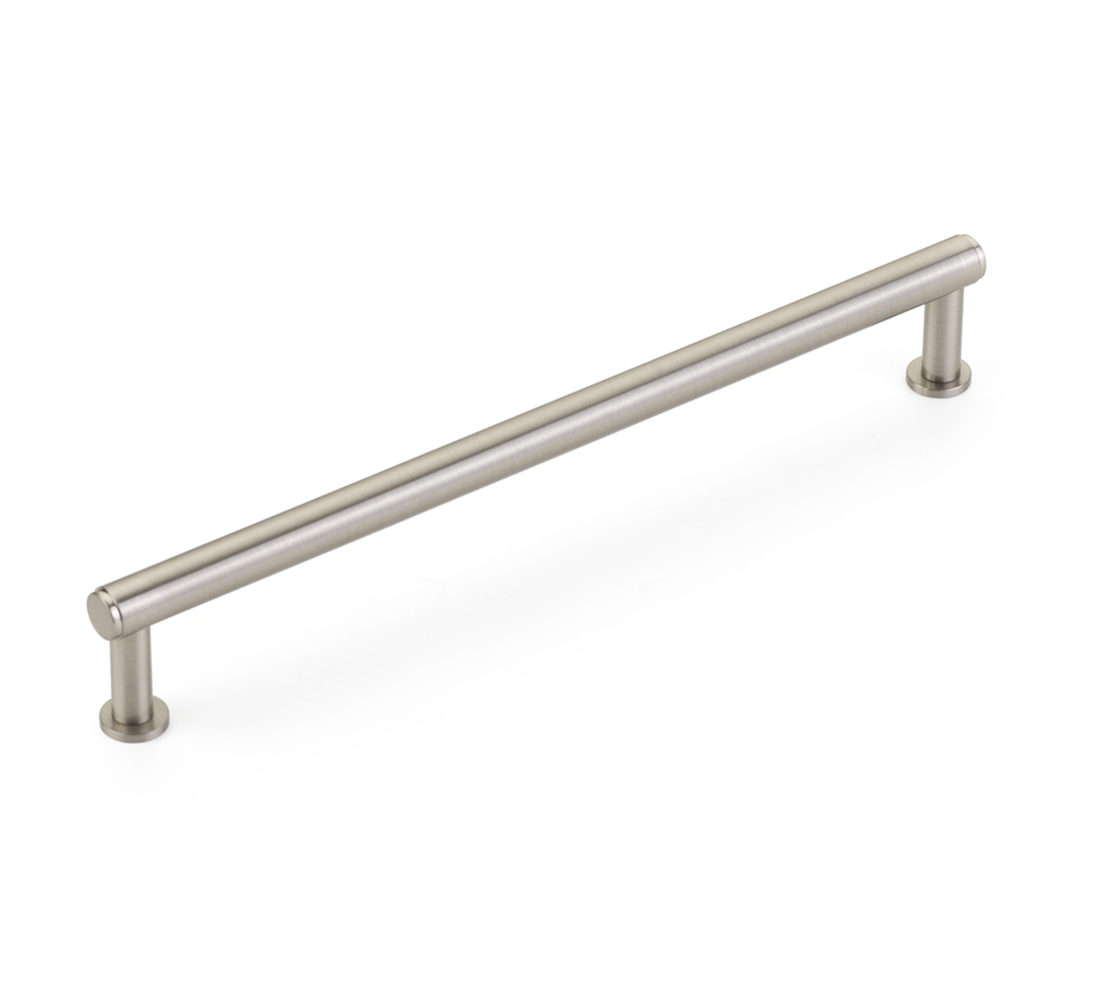 Brushed Nickel "Maison No. 2" Smooth Drawer Pulls and Cabinet Knobs with Optional Backplate - Industry Hardware
