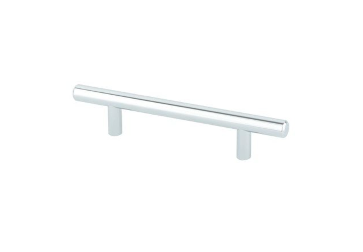 Polished Chrome "Dash" T-Bar Round Knob and Drawer Pulls - Industry Hardware