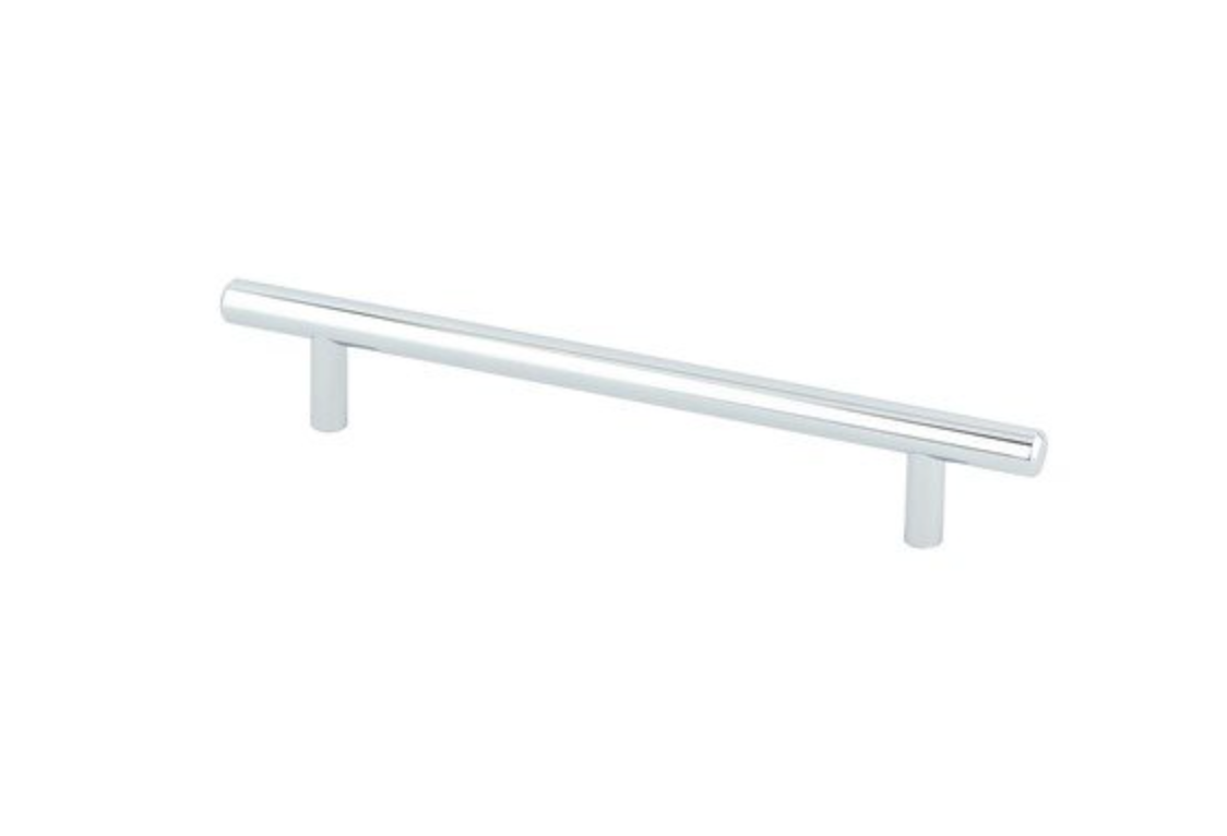 Polished Chrome "Dash" T-Bar Round Knob and Drawer Pulls