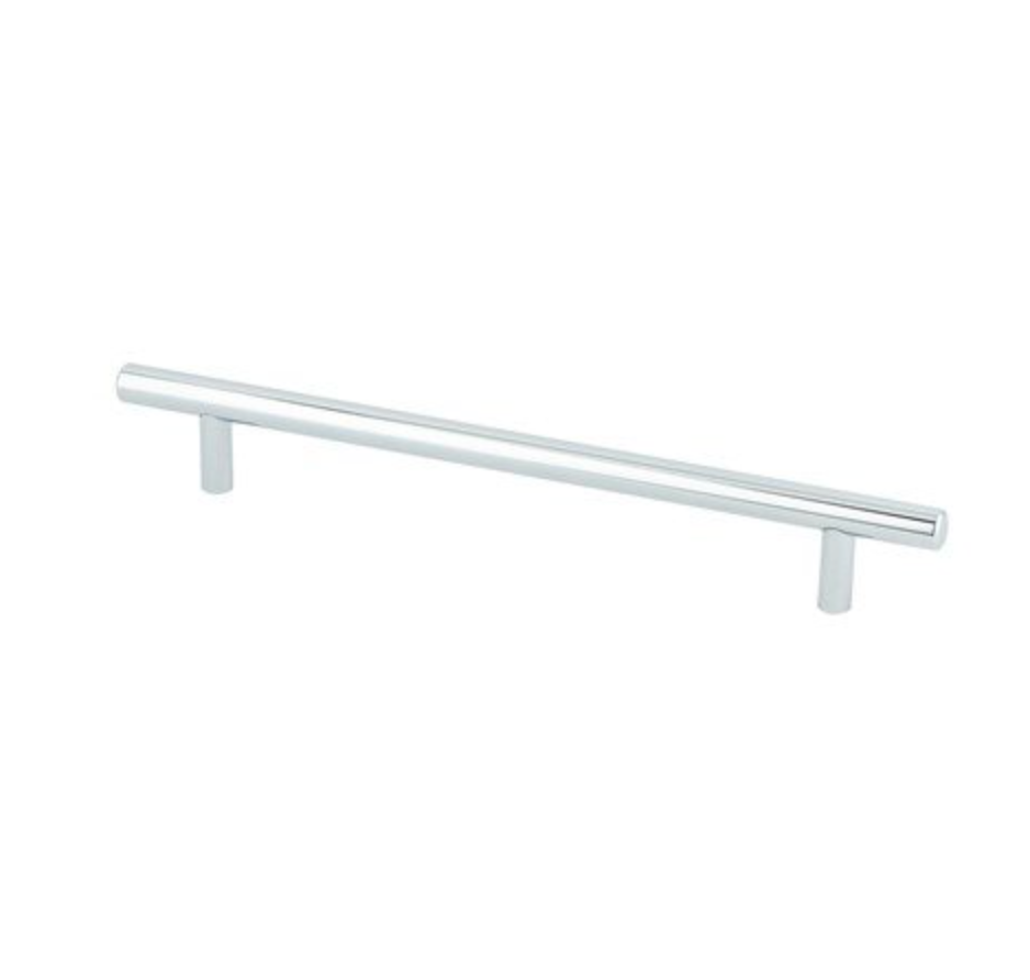 Polished Chrome "Dash" T-Bar Round Knob and Drawer Pulls - Industry Hardware