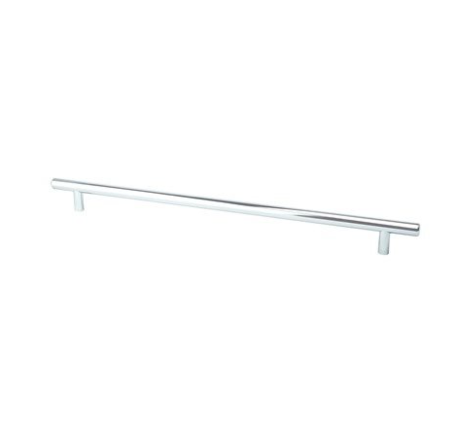 Polished Chrome "Dash" T-Bar Round Knob and Drawer Pulls