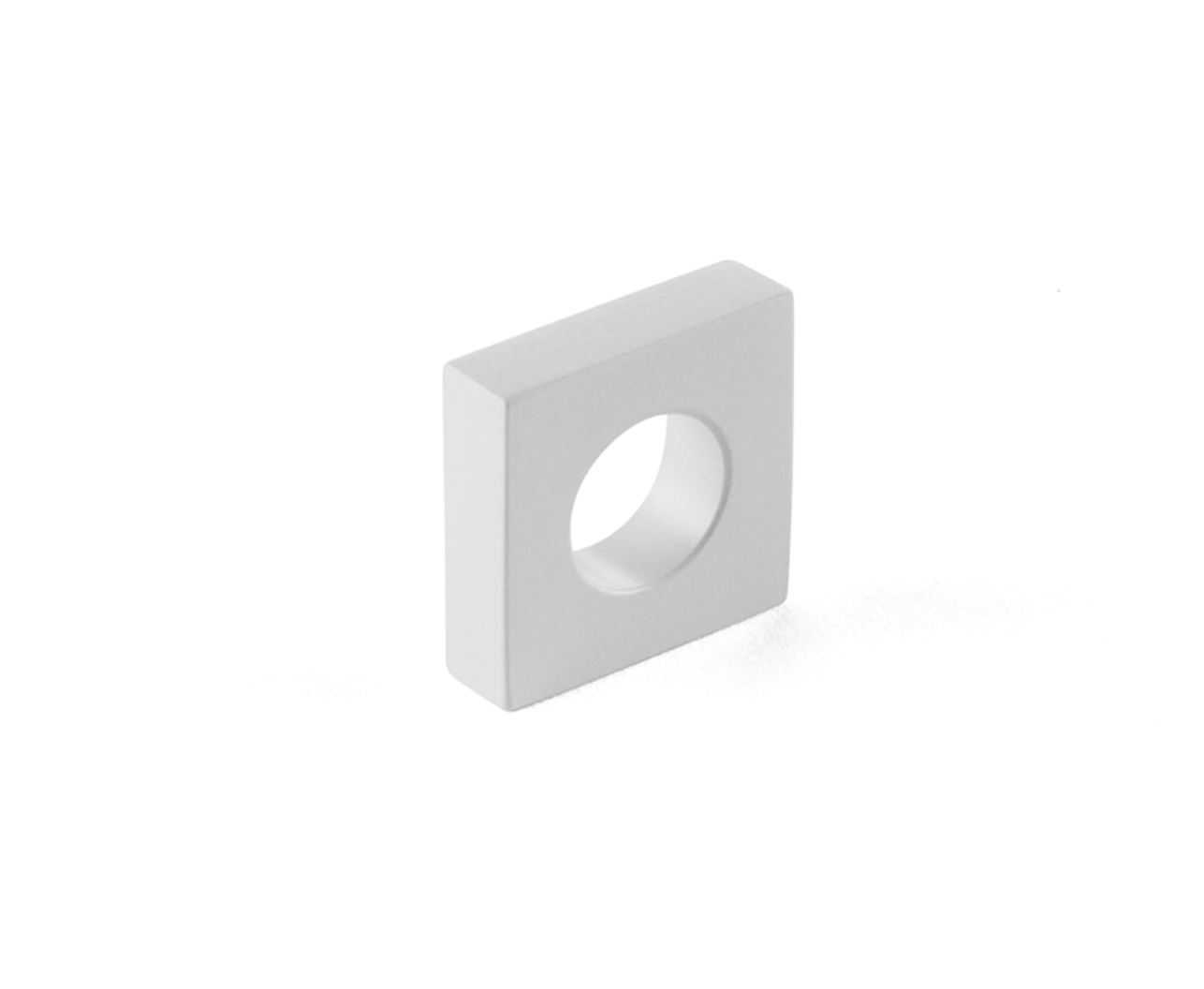Matte White "Loop" Square Drawer Pulls and Cabinet Knobs