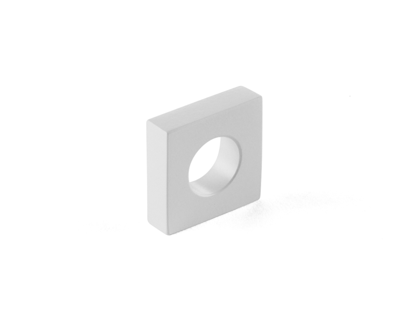 Matte White "Loop" Square Drawer Pulls and Cabinet Knobs - Industry Hardware