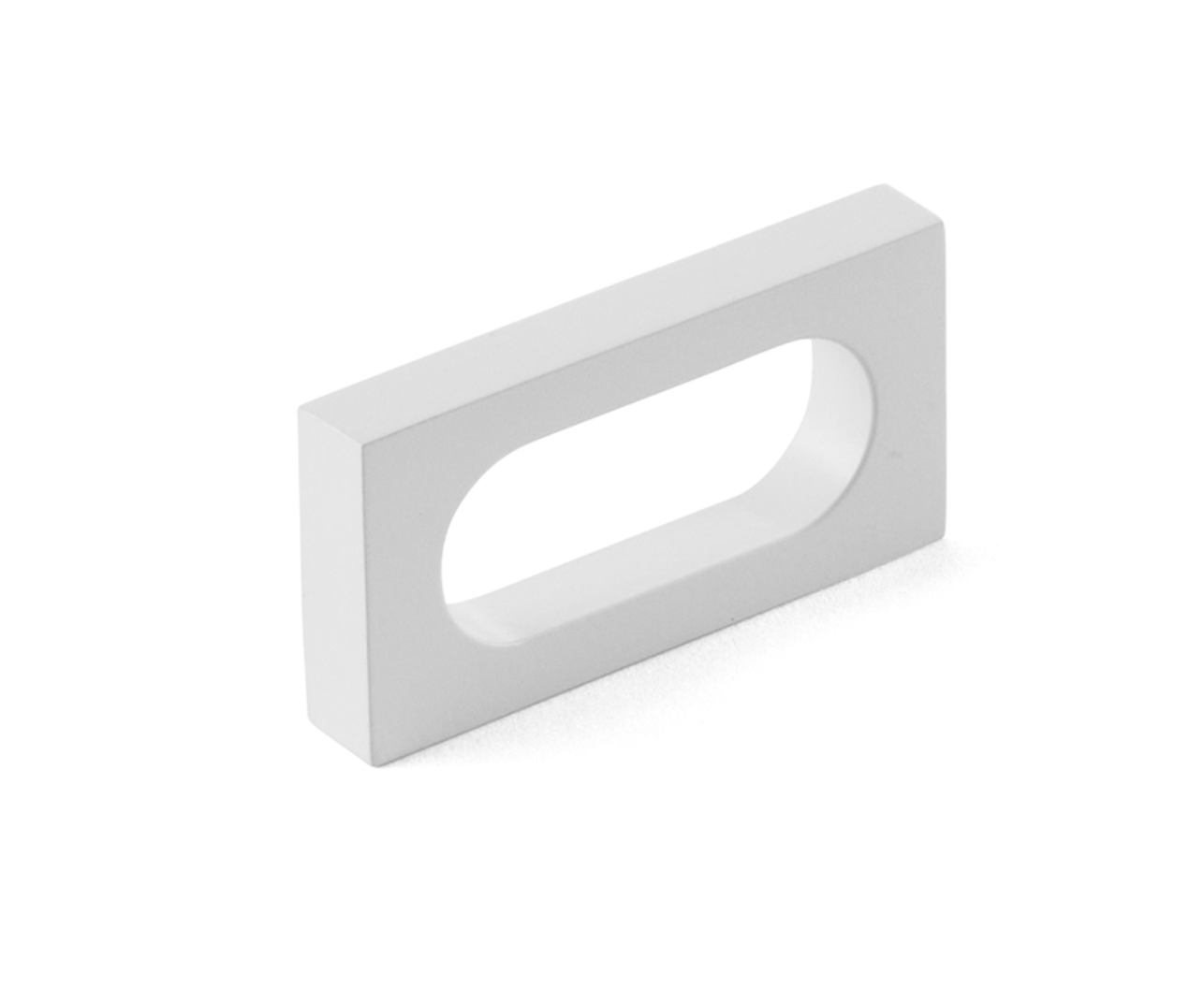 Matte White "Loop" Square Drawer Pulls and Cabinet Knobs