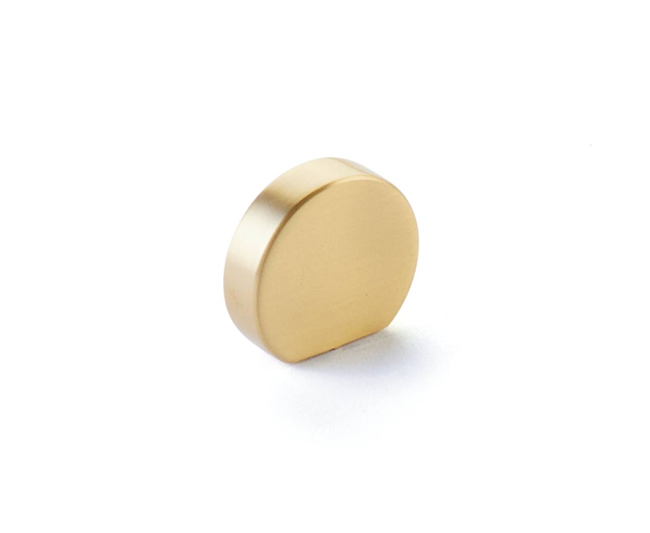 Satin Brass "Bit" Rounded Drawer Pulls and Cabinet Knobs